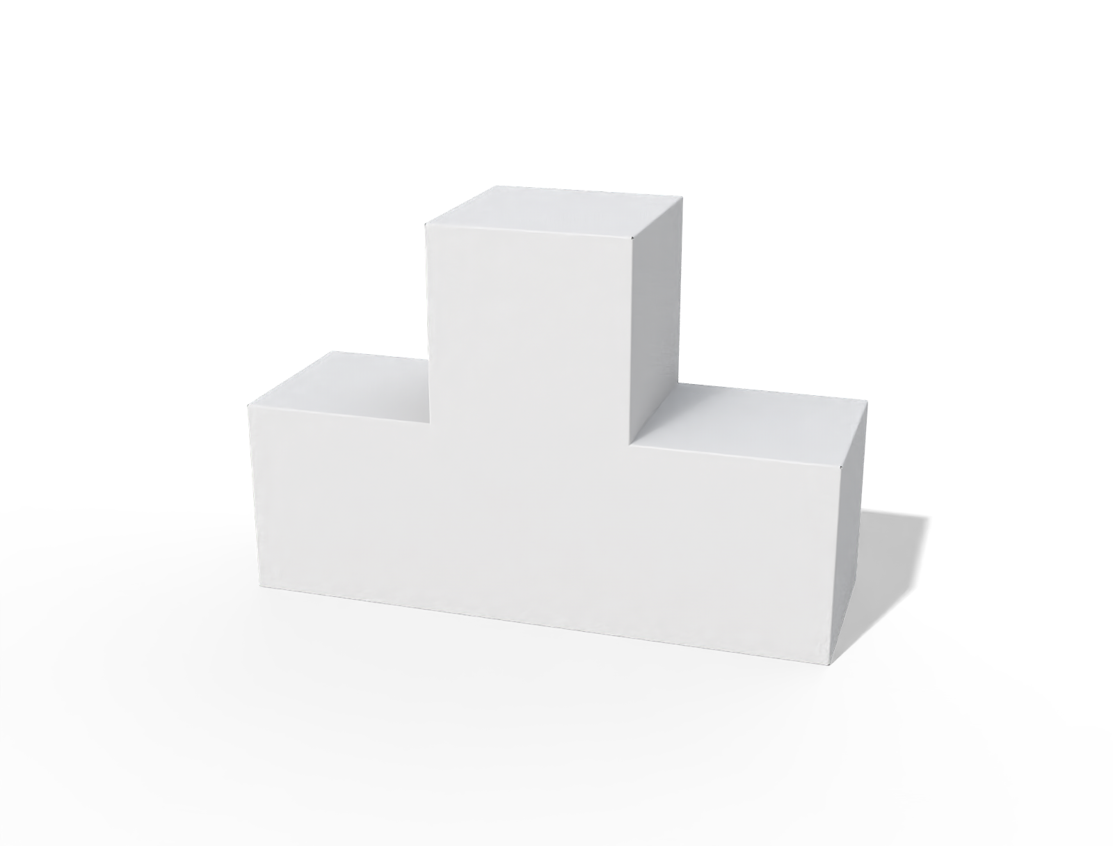 Soma cube T box — White paperboard