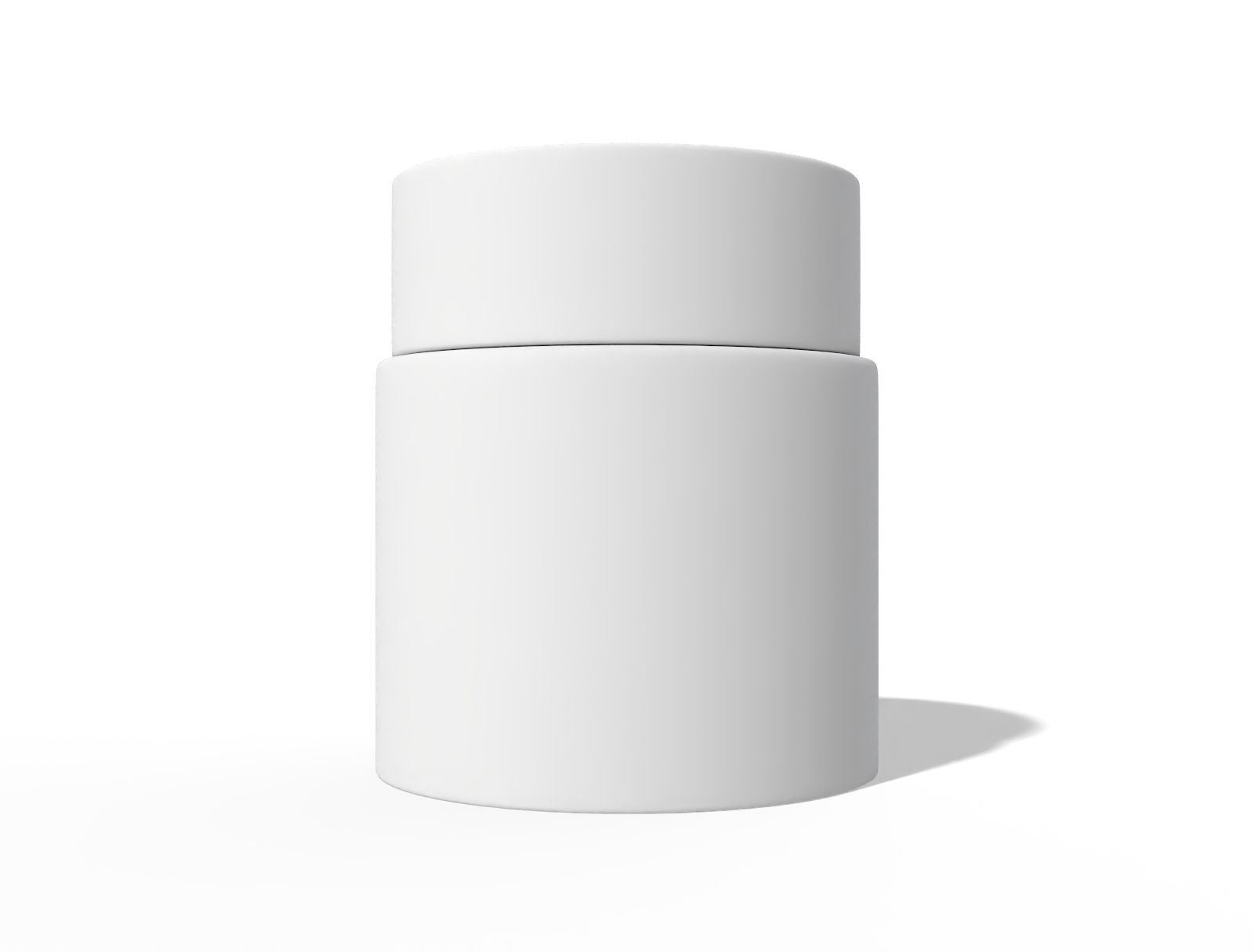 Round cosmetic jar — Glossy plastic
