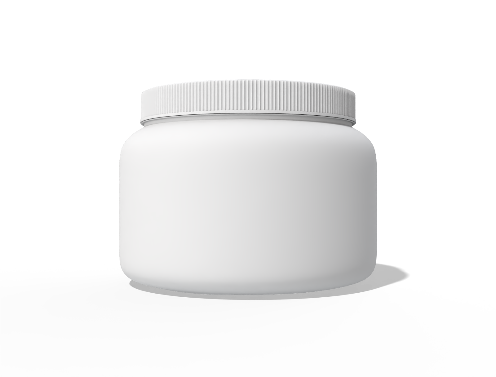 Plastic jar with lid — Glossy plastic