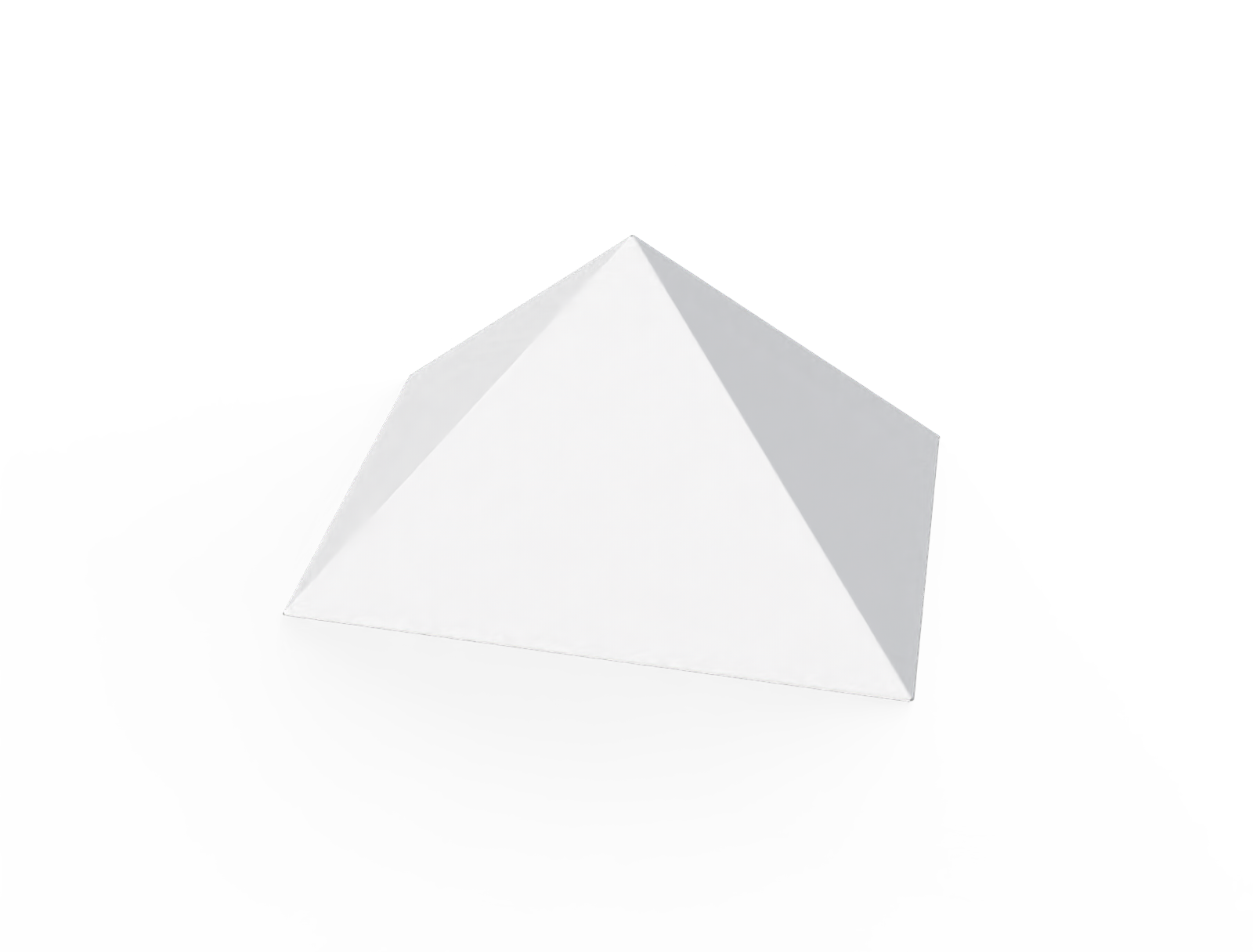 Pyramid box — White paperboard