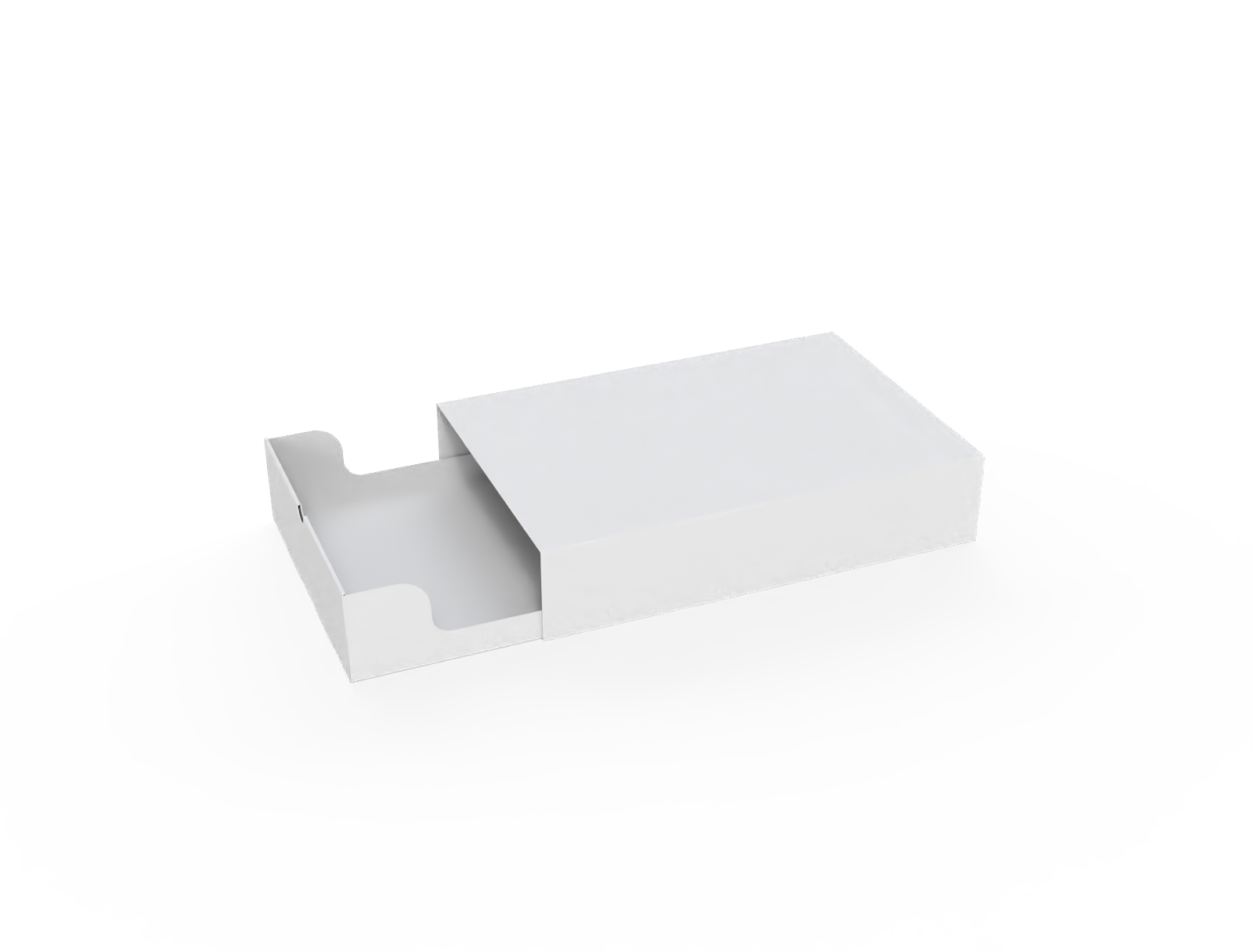 Self locking and sides window tray with sleeve — White paperboard