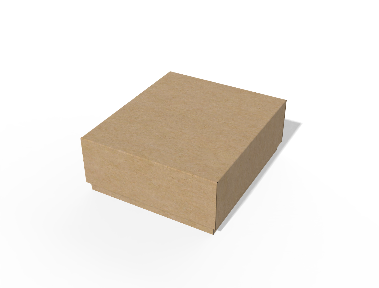 Corrugated lid and base box with double walls — E-flute corrugated board