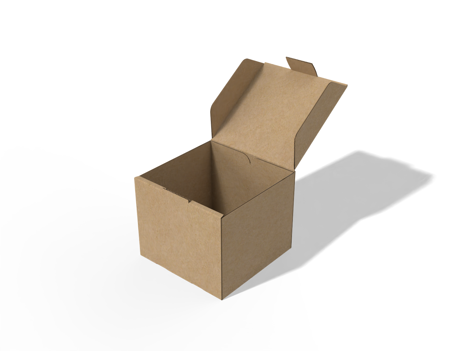 Self locking flip top mailer box — E-flute corrugated board