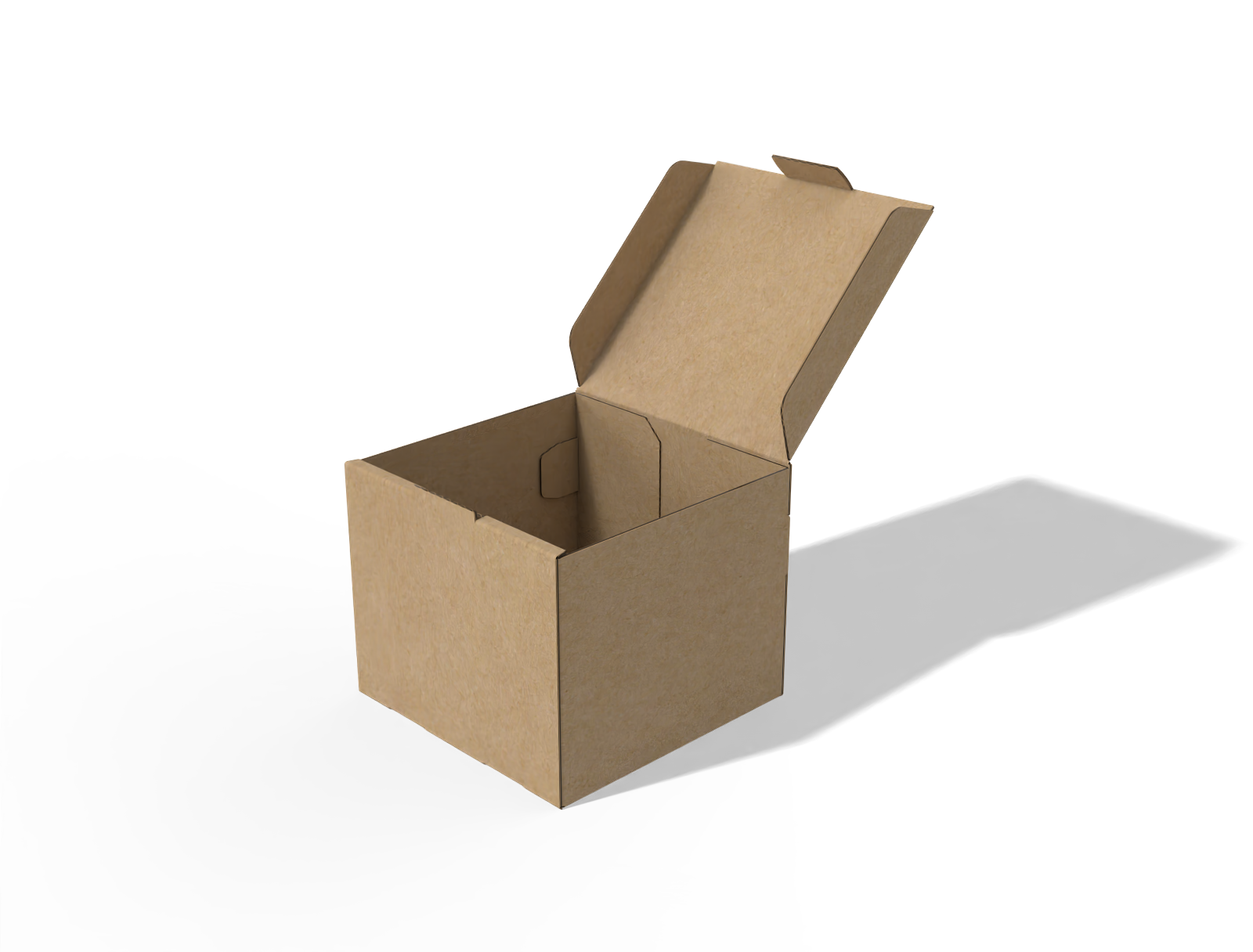 Flip top malier box with lock tab — E-flute corrugated board