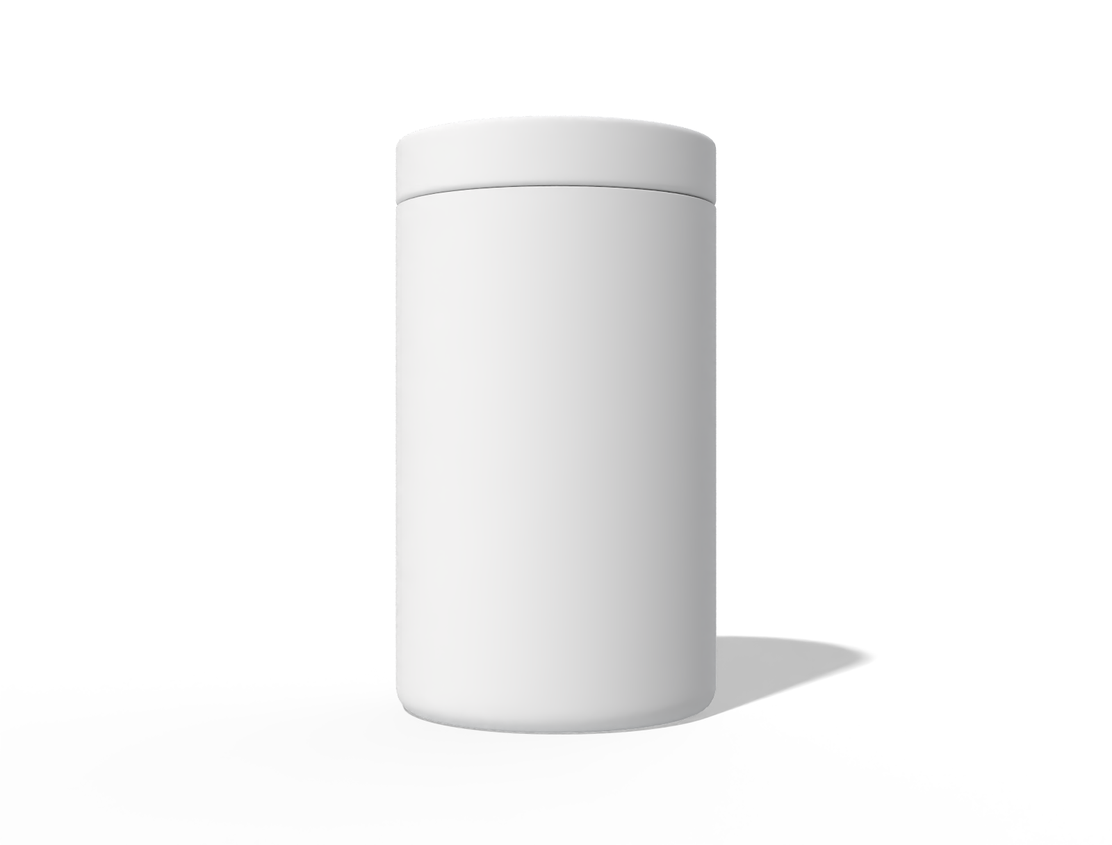 Cylindrical jar — Clear glossy plastic