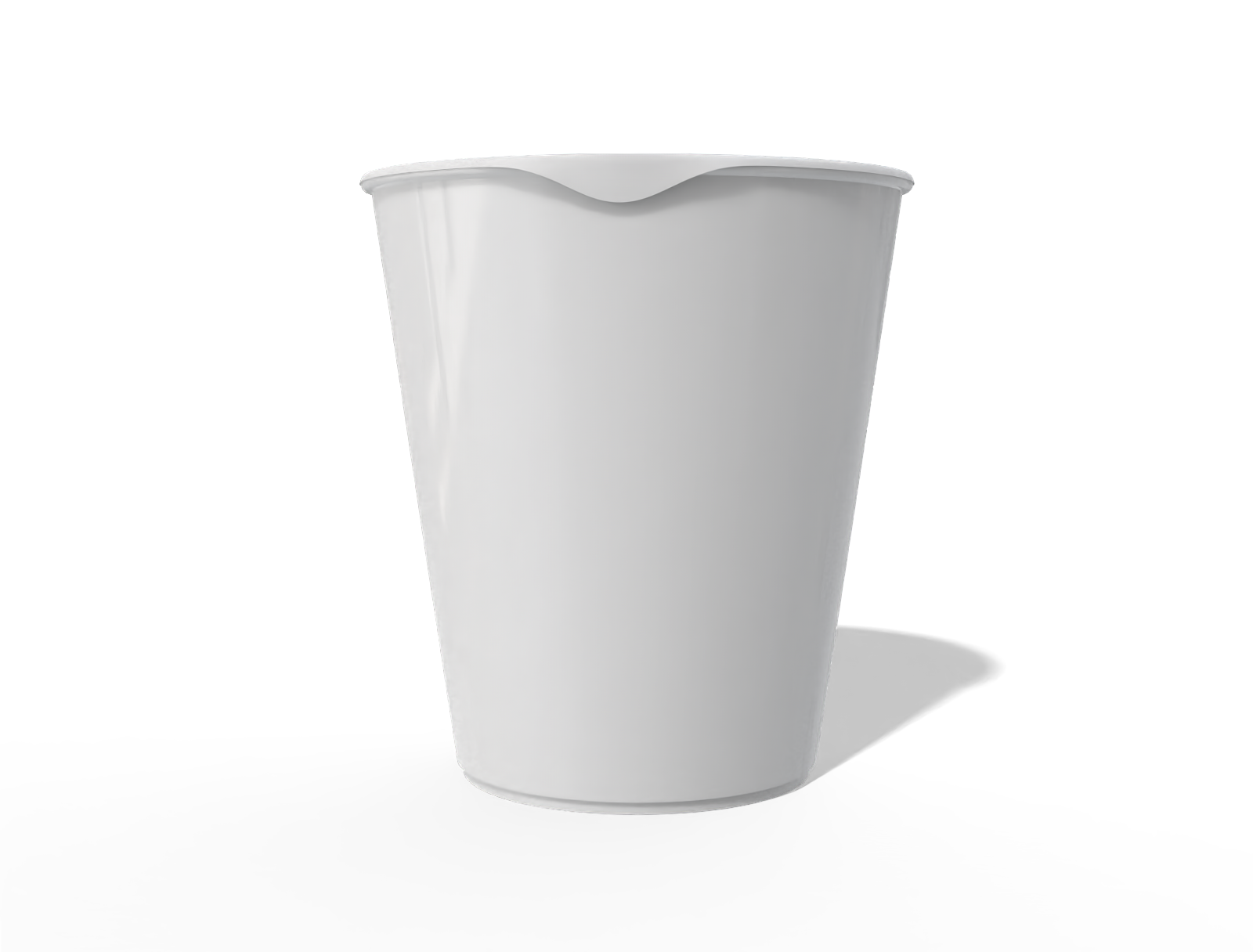 White yogurt container — Glossy plastic