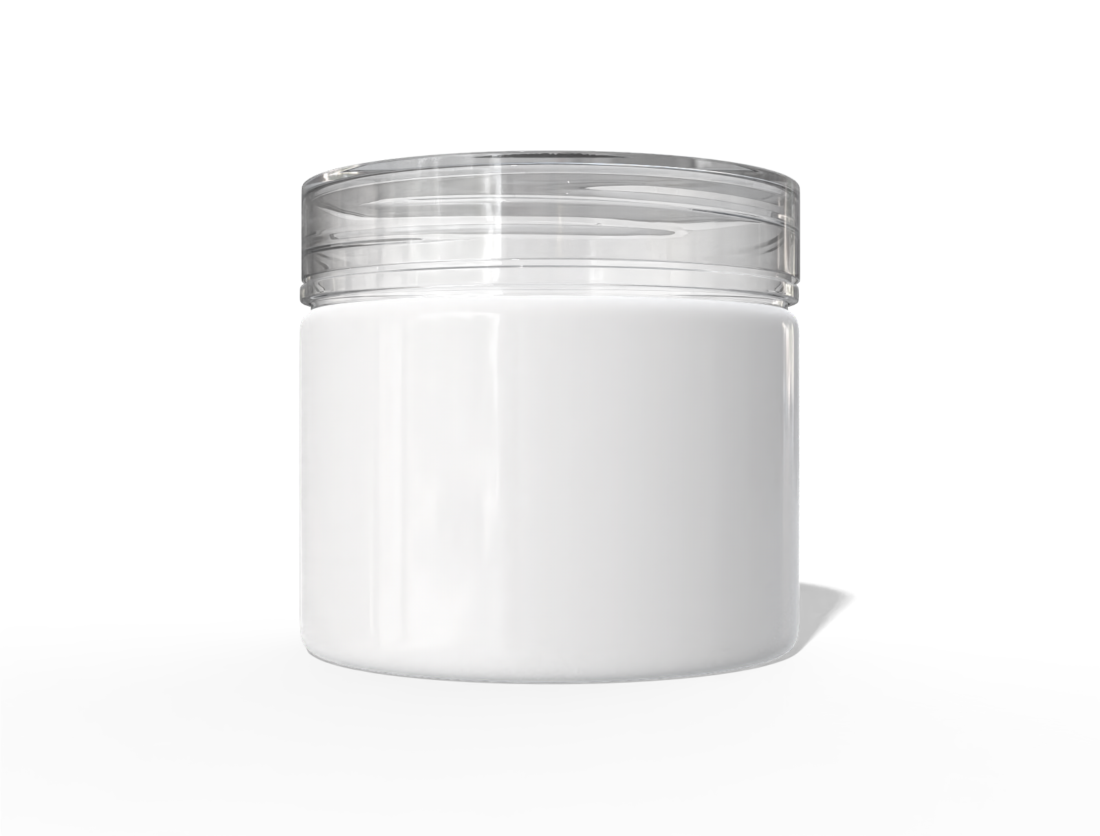 Clear plastic jar — Clear glossy plastic