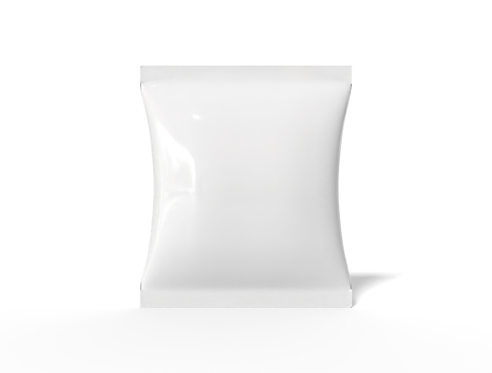 Center seal pouch — Glossy plastic
