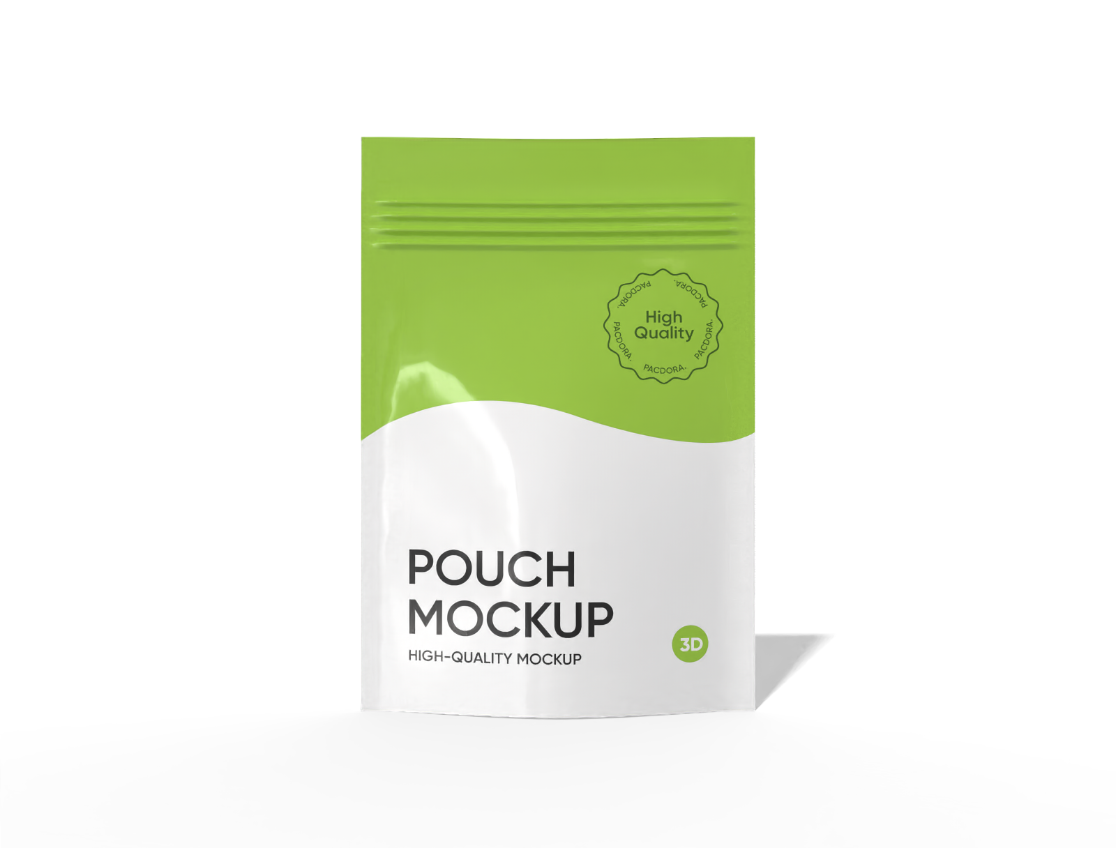 Stand up pouch with zipper — Glossy plastic