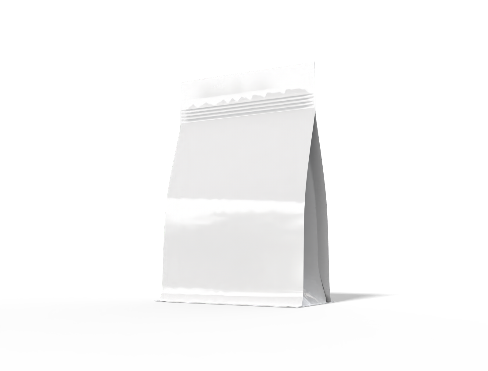 Flat bottom pouch with zipper — Glossy plastic