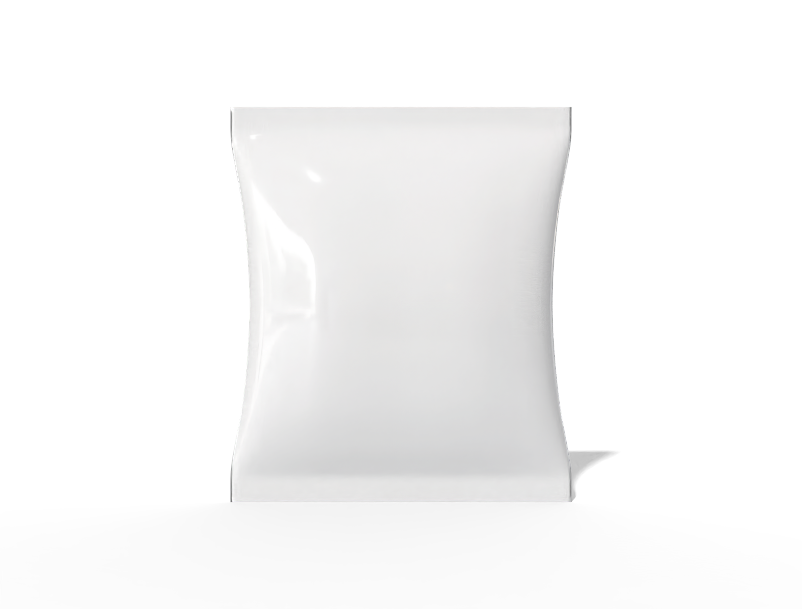 Center seal pouch — Glossy plastic