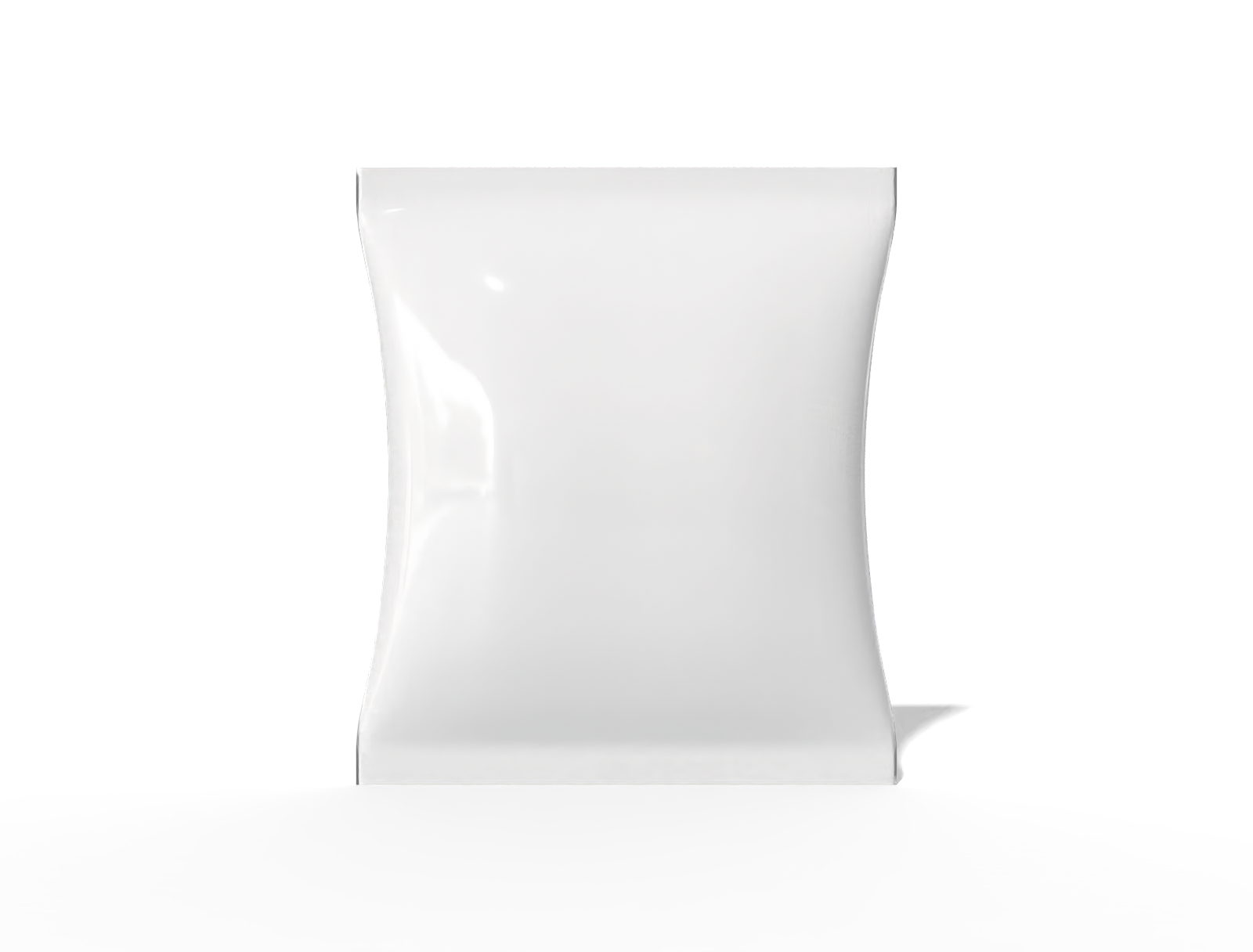 Center seal pouch — Glossy plastic