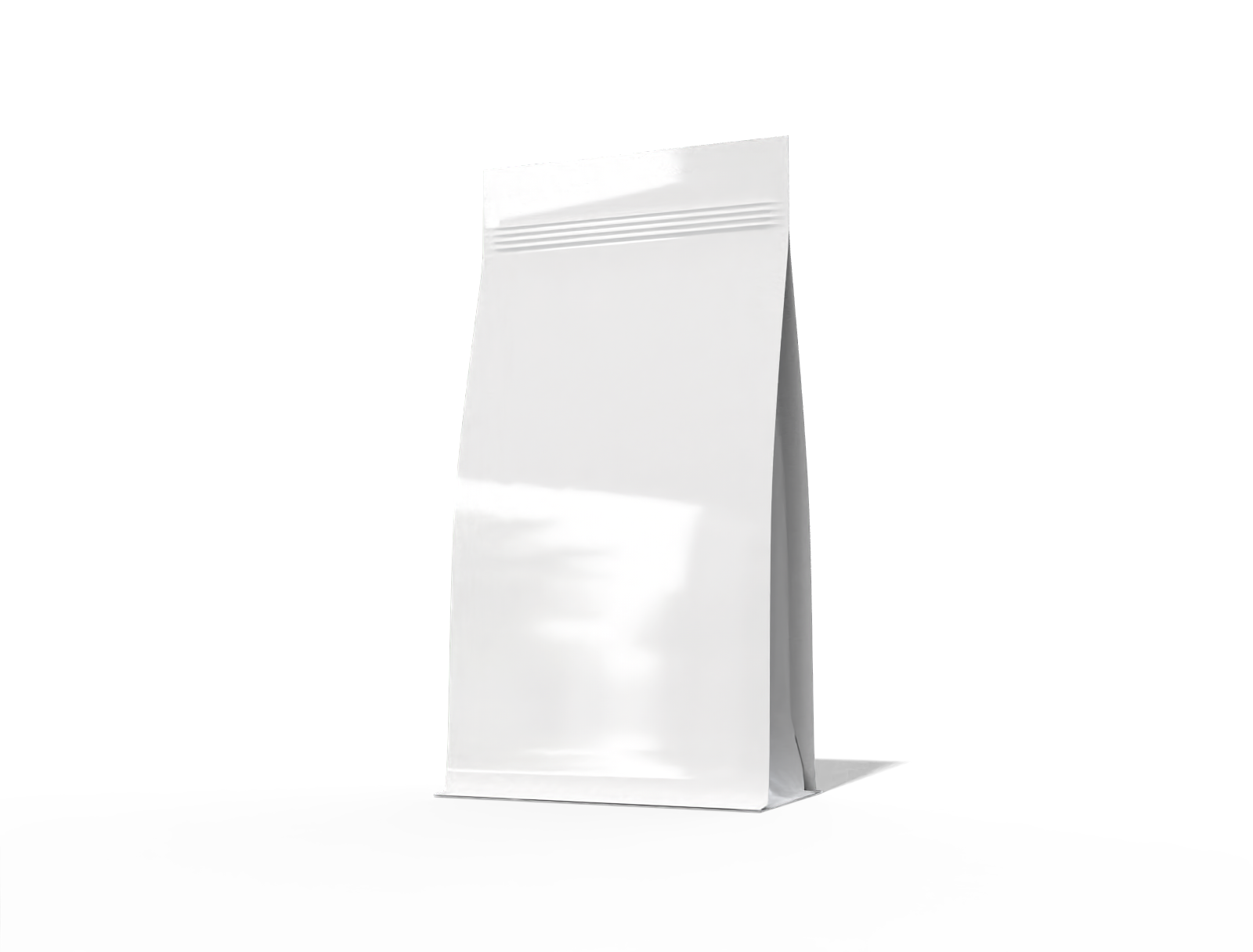 Flat bottom pouch with zipper — Glossy plastic