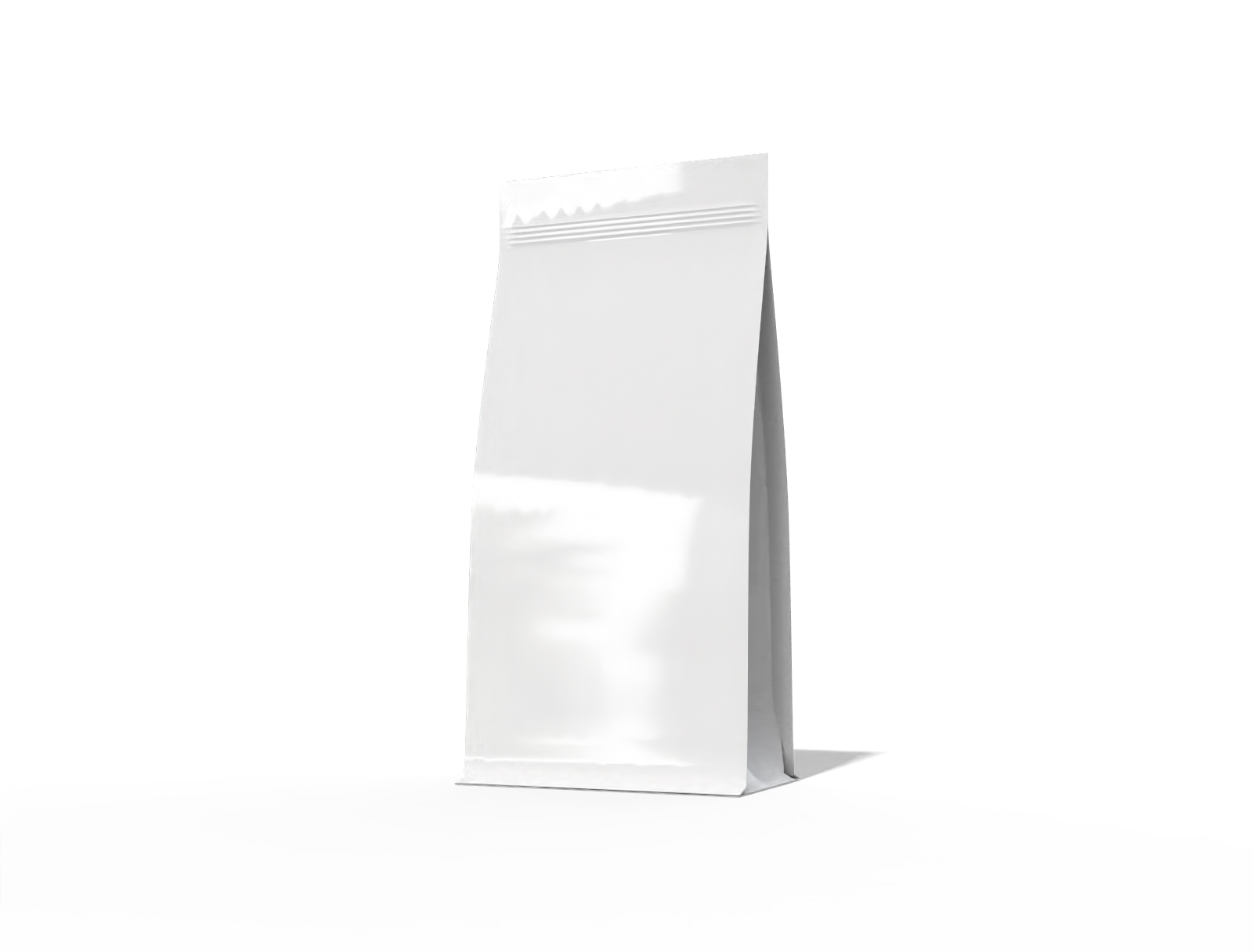 Flat bottom pouch with zipper — Glossy plastic