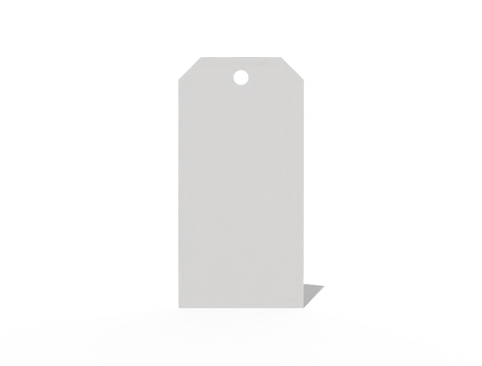 Rectangular gift tag — White paperboard