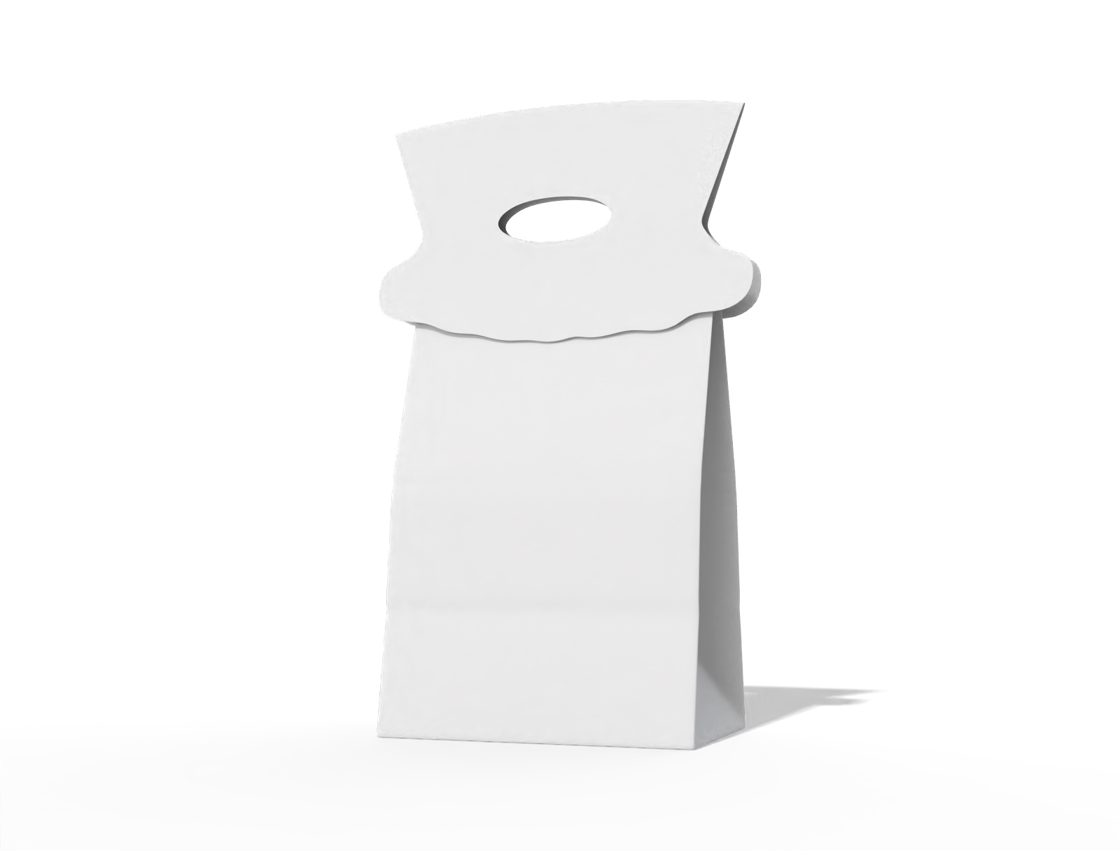 Paper bread bag — White paperboard