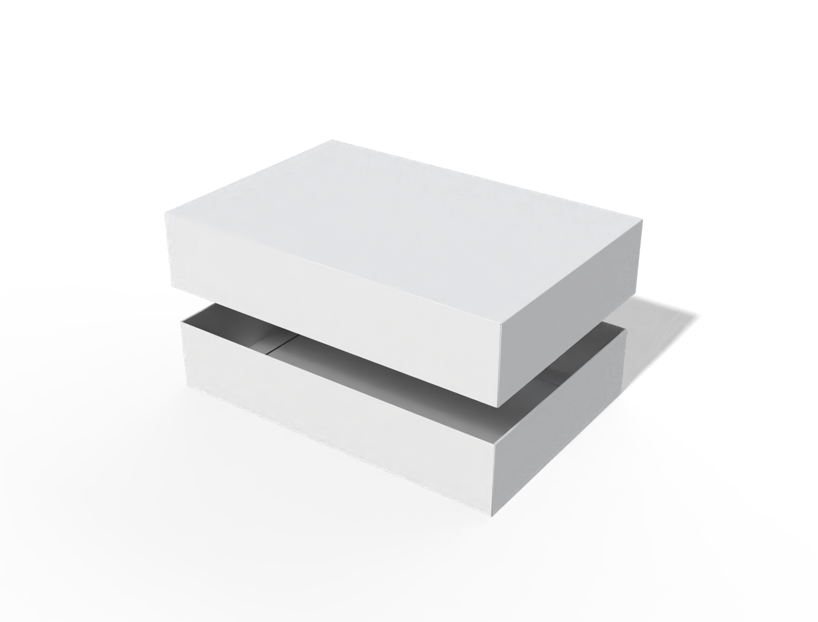 Lid and base box — White paperboard
