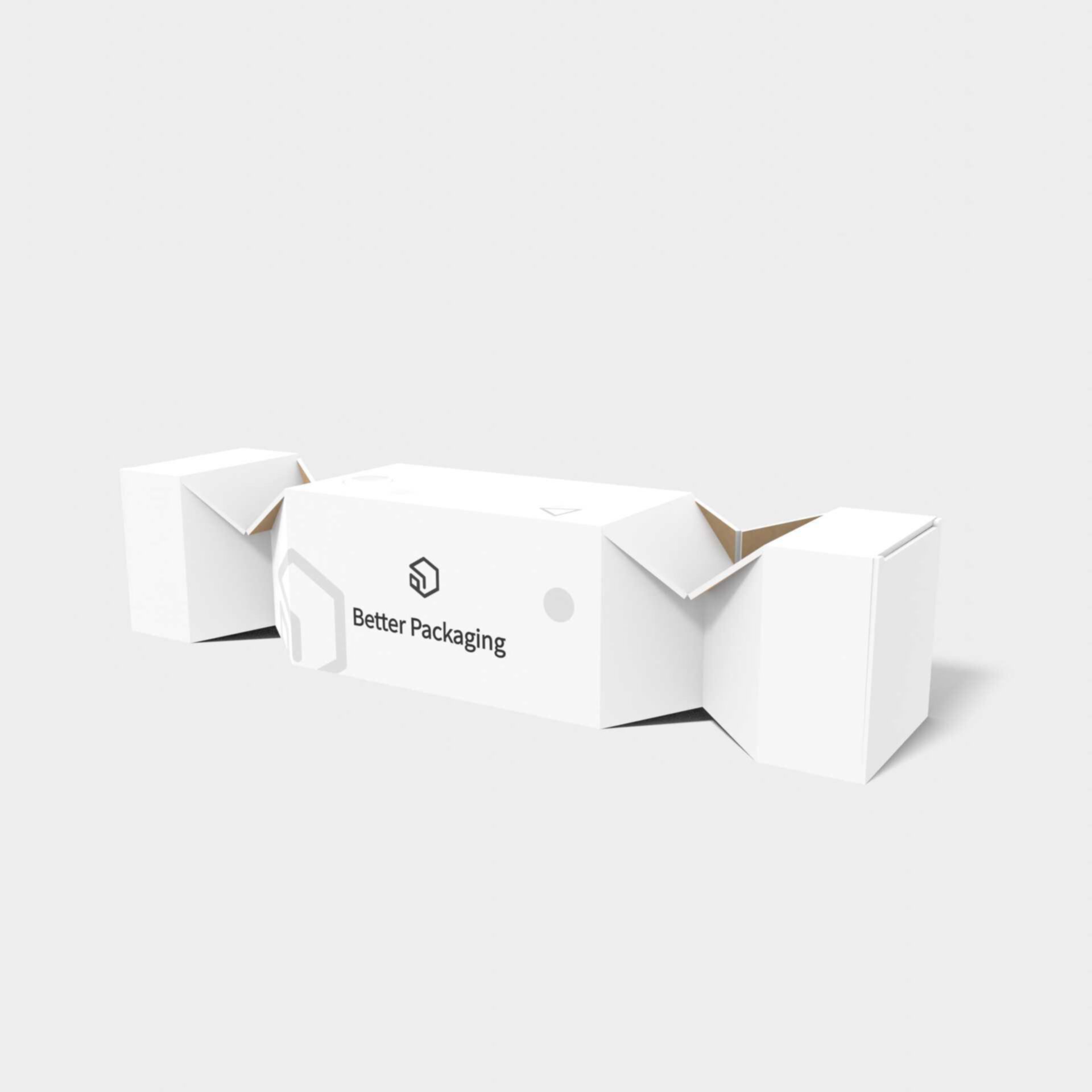 Tuck end box variations lock inserts drawstring buffers — White paperboard