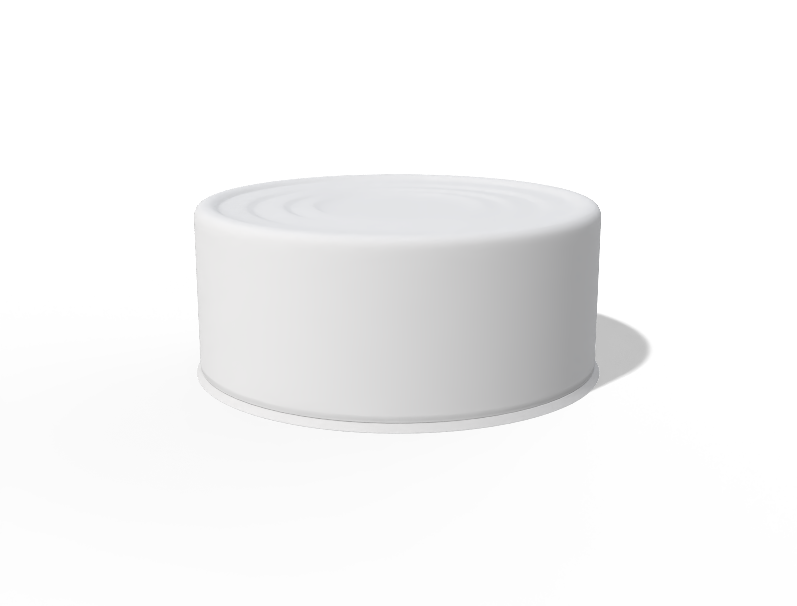 Round food can — Glossy metal