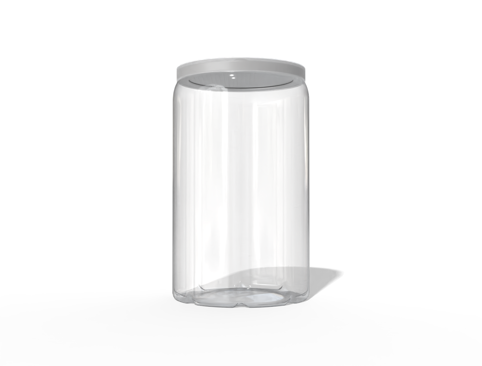 Cake can — Clear glossy plastic