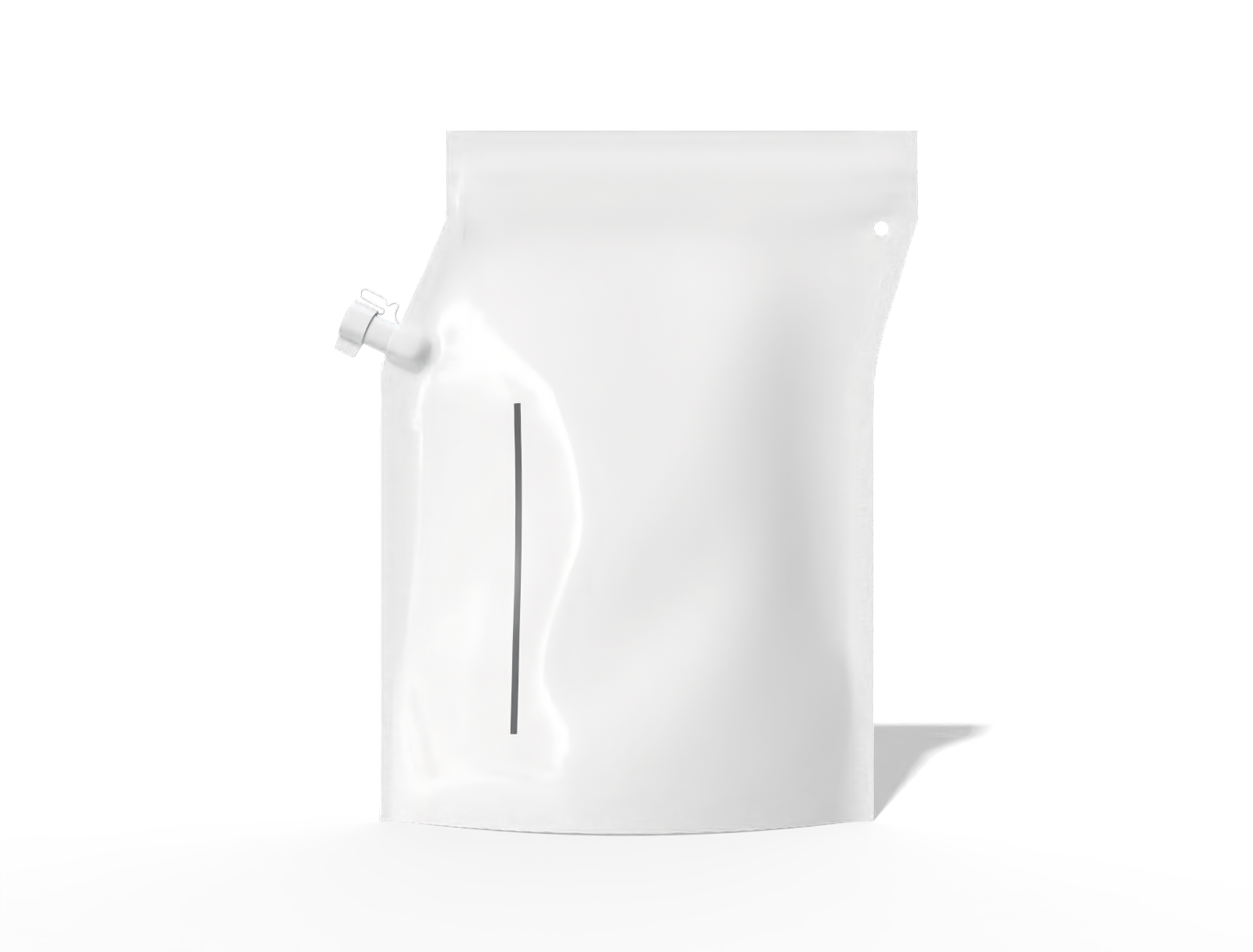 Spout bag — Clear glossy plastic