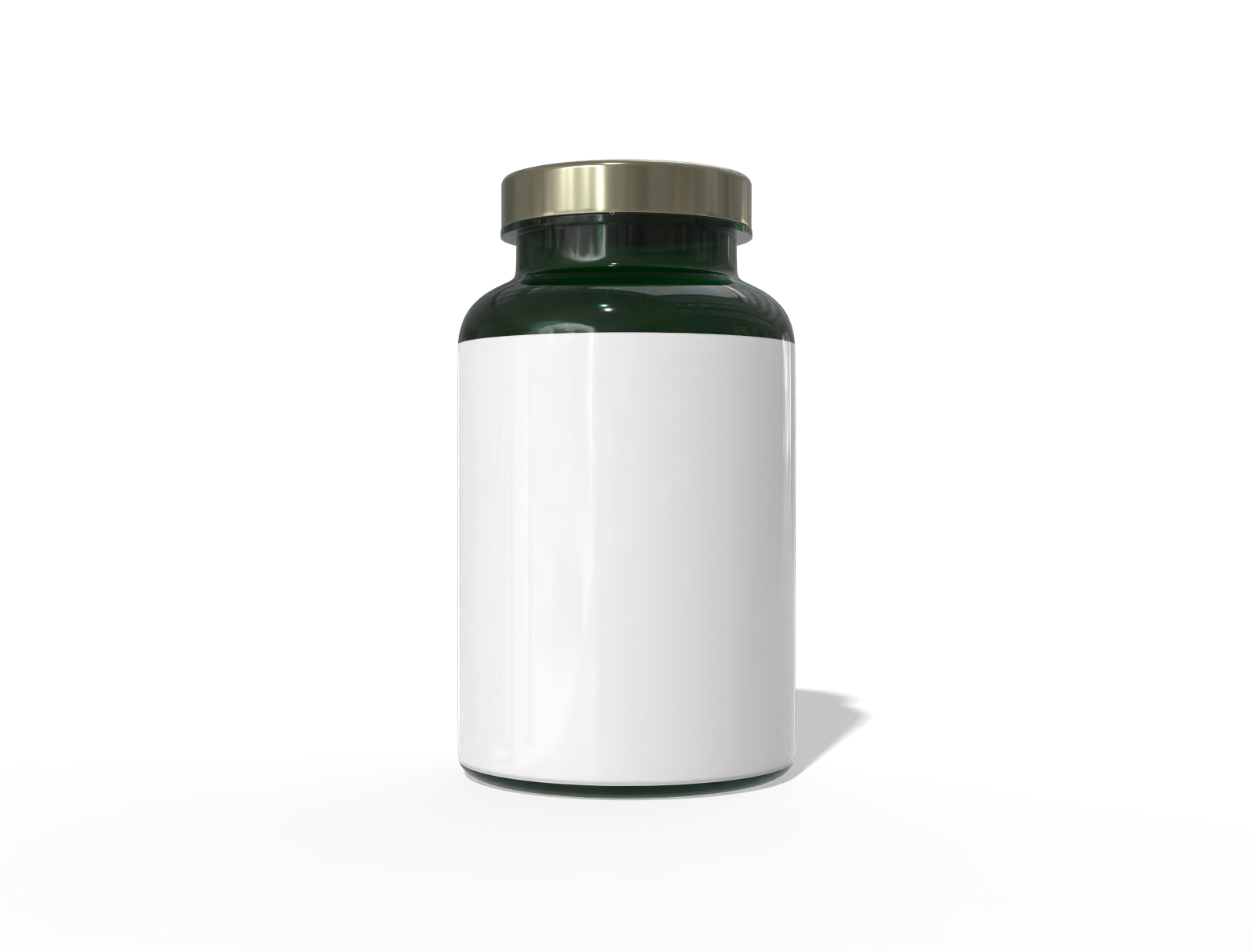 Supplement bottle — Glossy glass