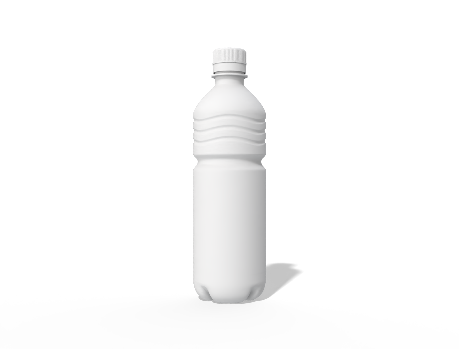 Plastic water bottle — Clear glossy plastic