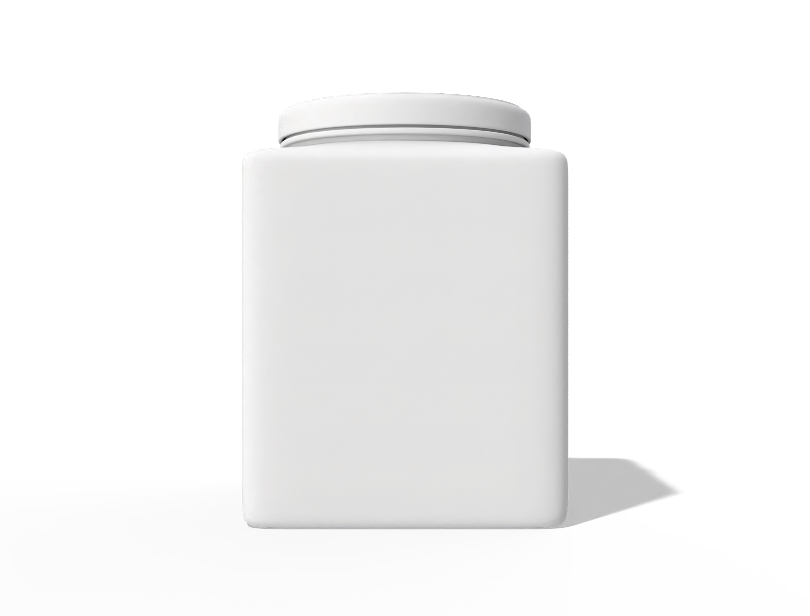 Square jar — Clear glossy plastic