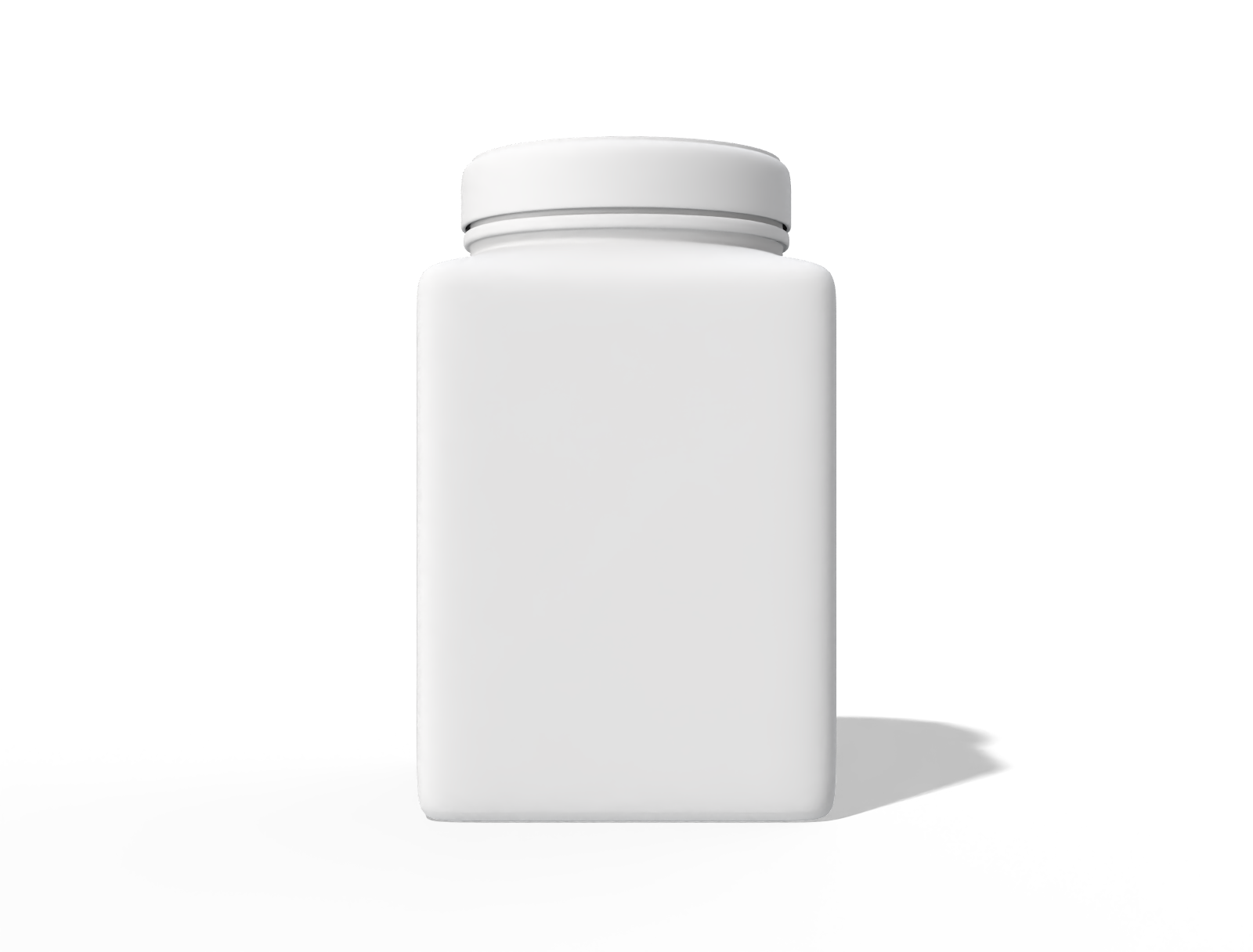 Square jar — Clear glossy plastic