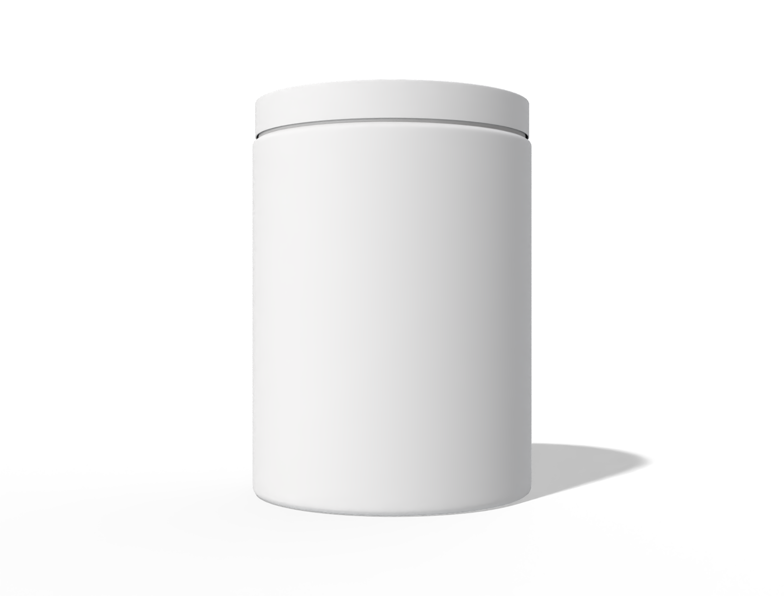 Cylindrical jar — Clear glossy plastic