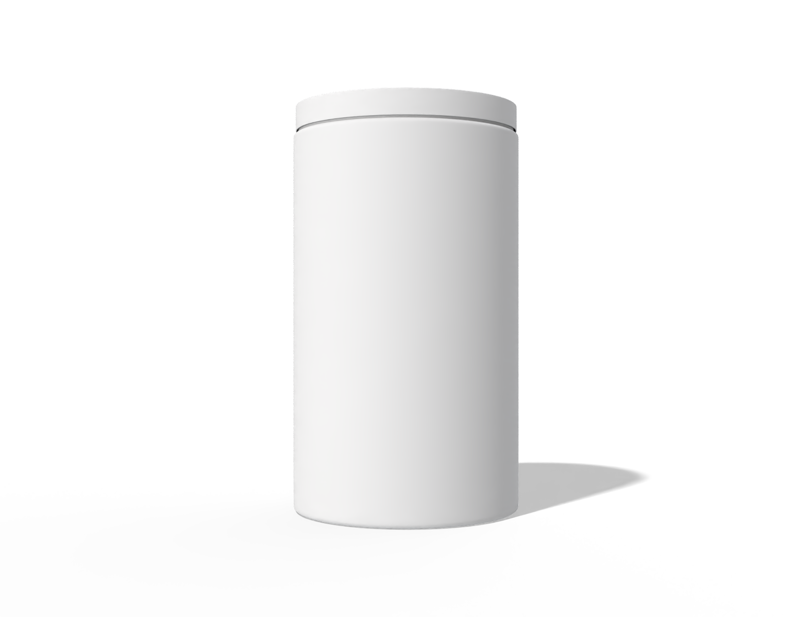 White travel tumbler — Clear glossy plastic
