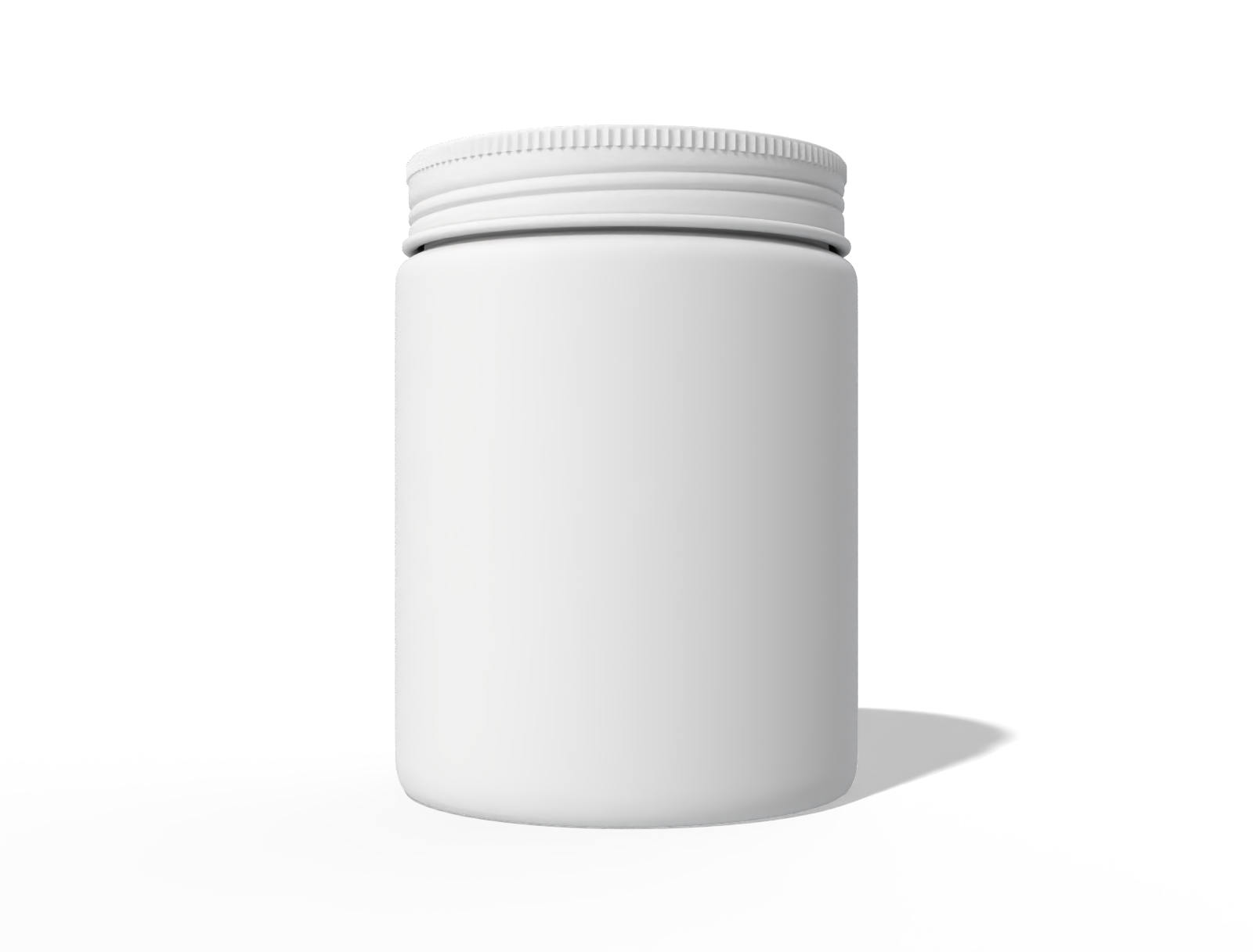 White cosmetic jar — Clear glossy plastic