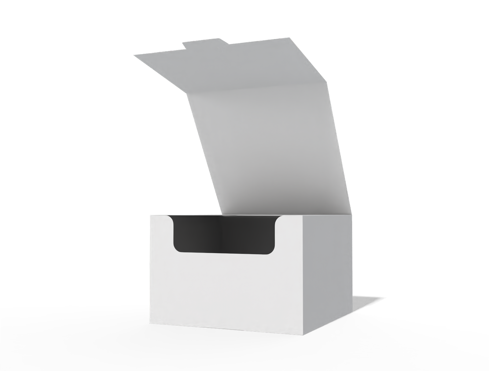 Baked box — White paperboard