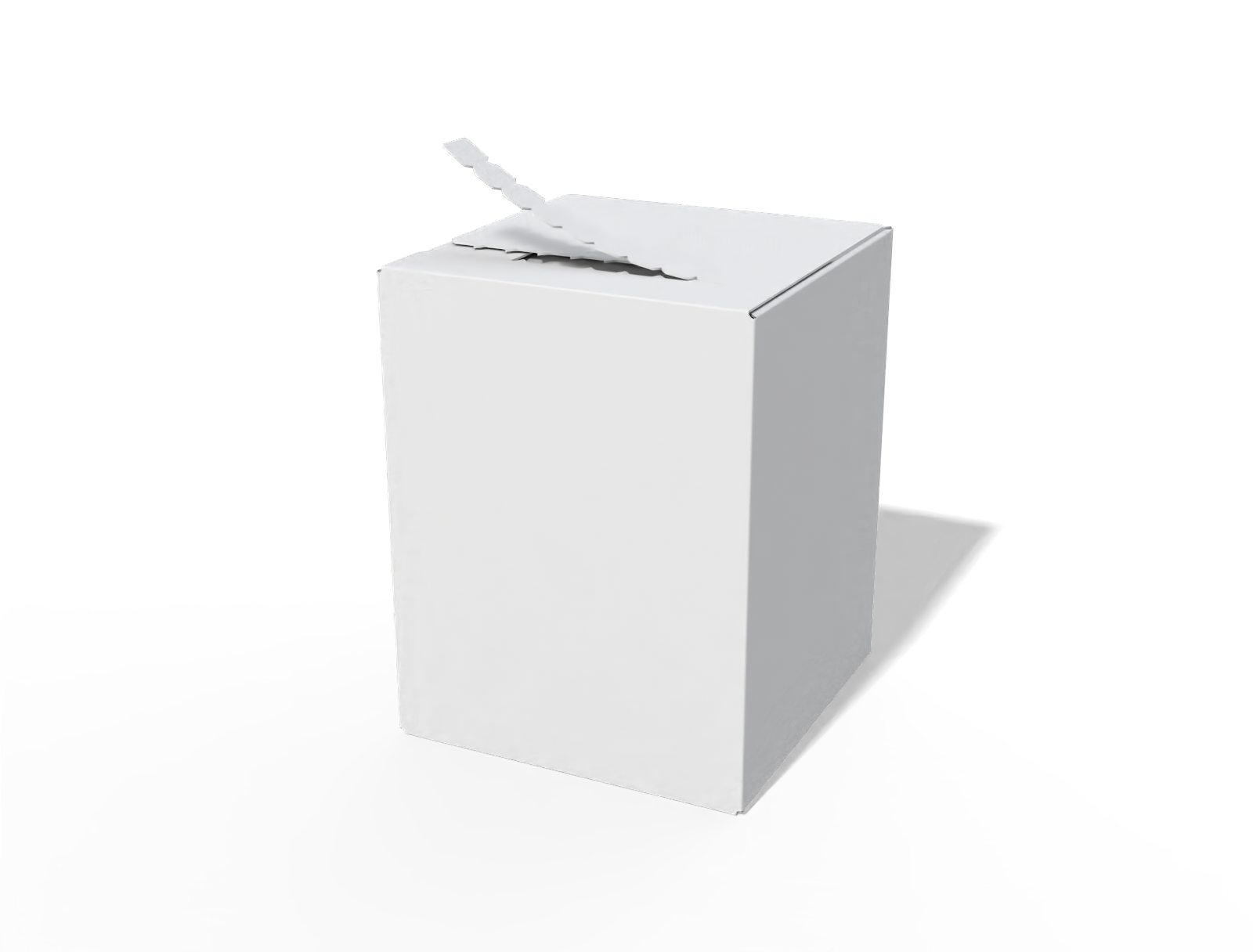 Inner locking buckle peel-off adhesive bottom box — White paperboard