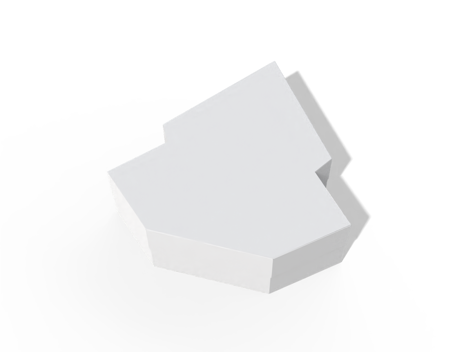 Double layer christmas tree box — White paperboard