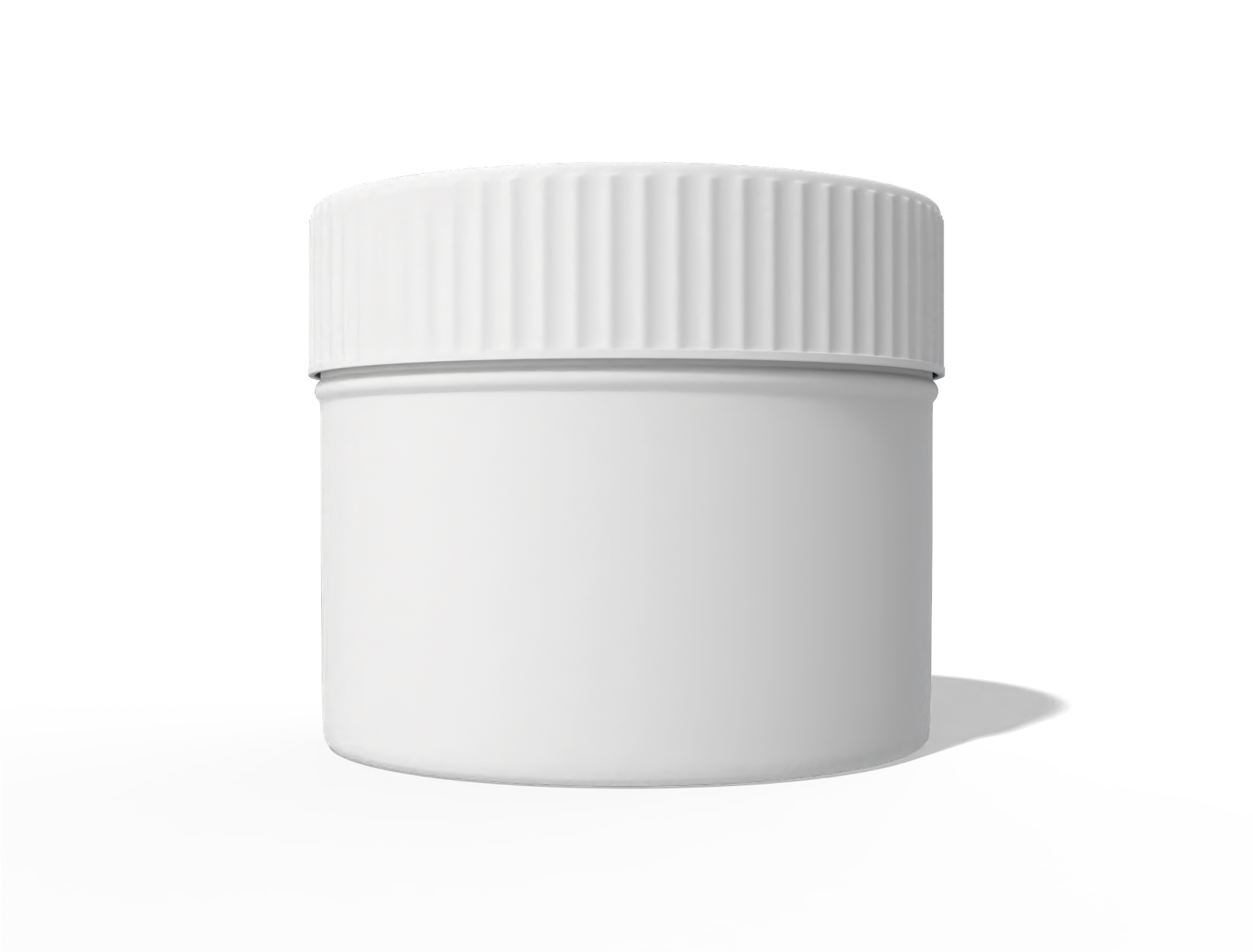 Round plastic jar — Glossy plastic