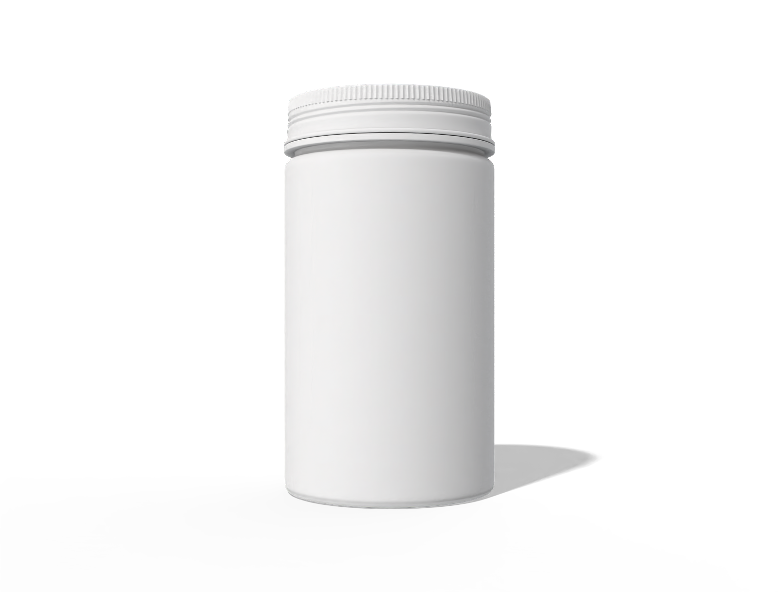 Clear supplement jar — Clear glossy plastic