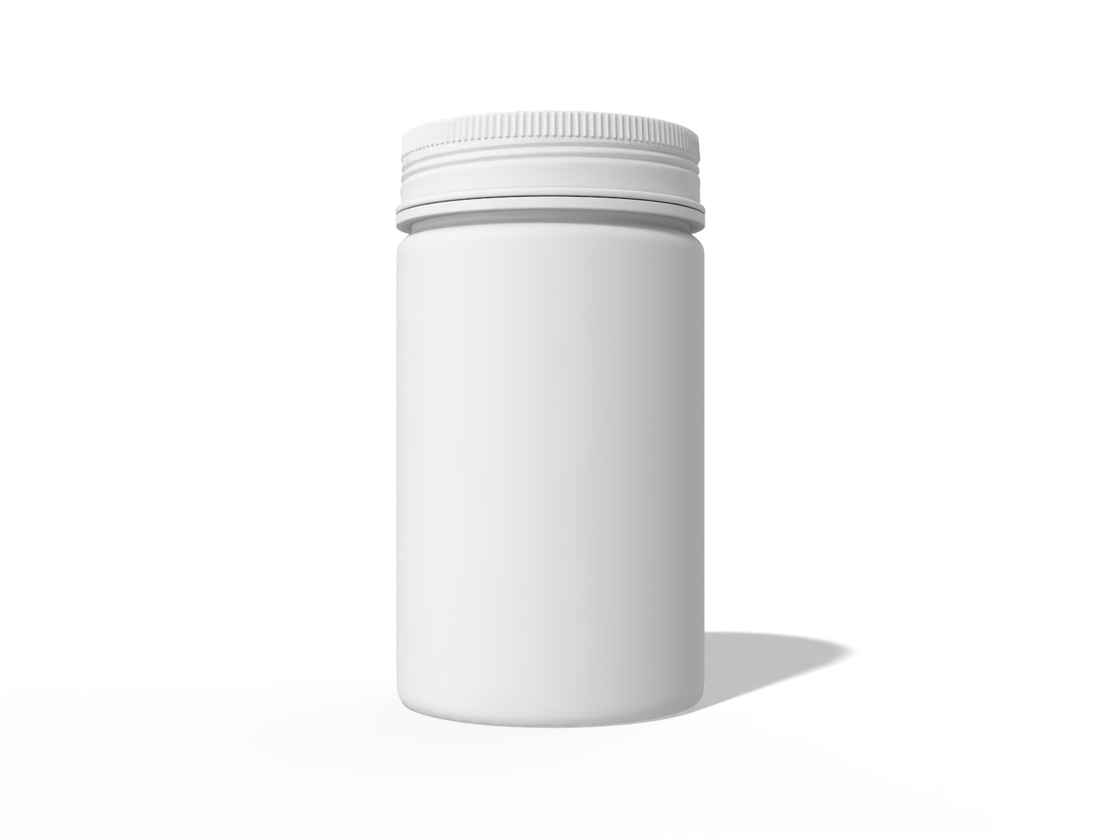 Cylindrical jar — Clear glossy plastic