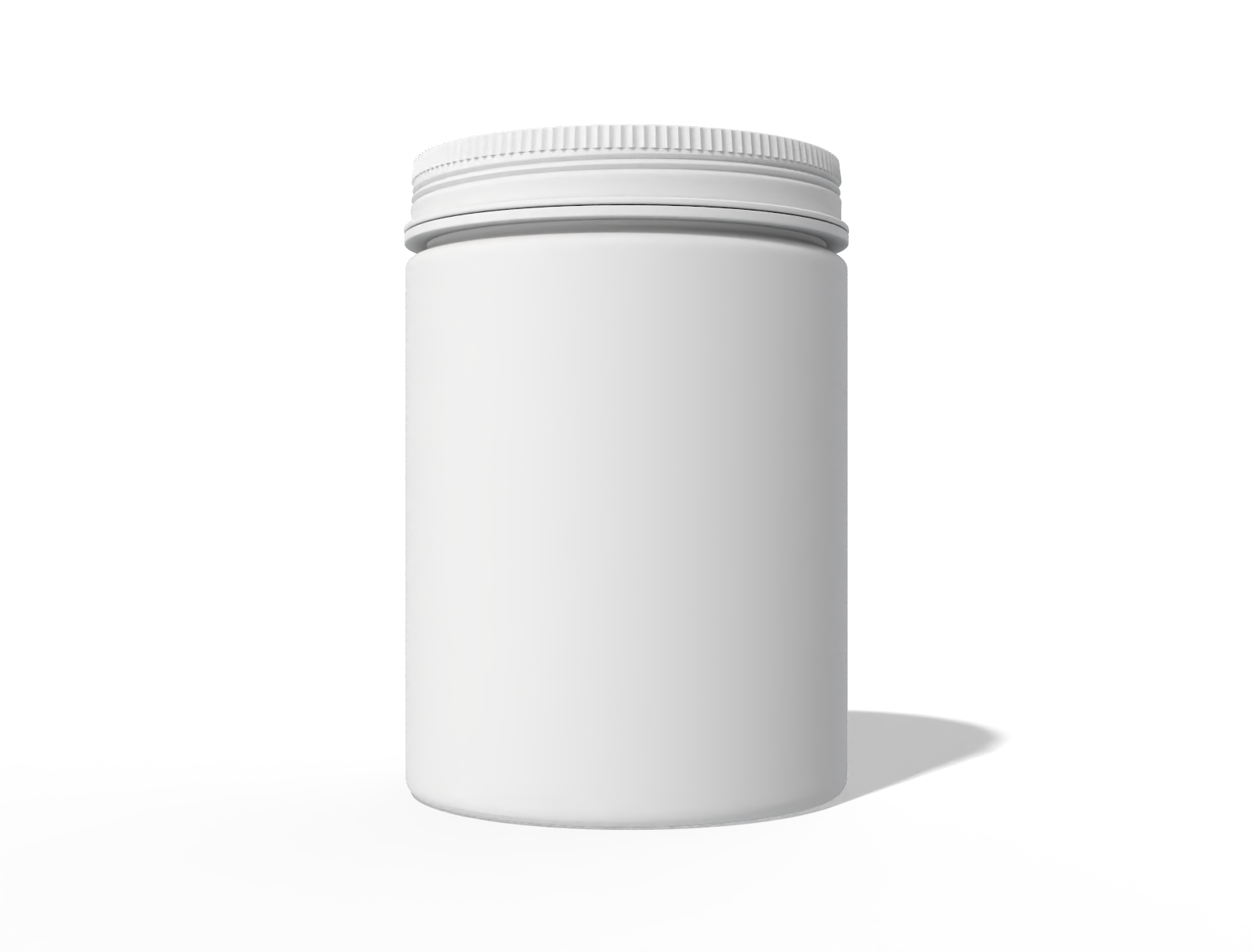 Cylindrical jar — Clear glossy plastic