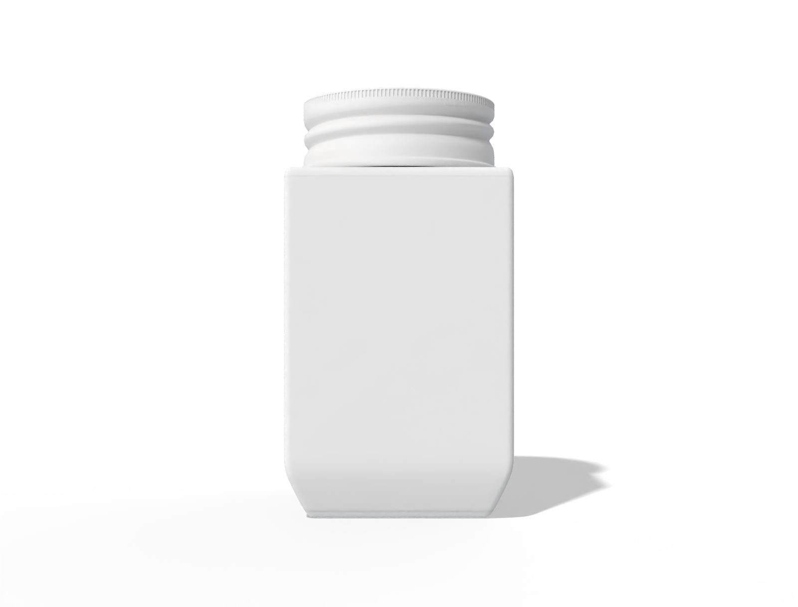 Square jar — Clear glossy plastic