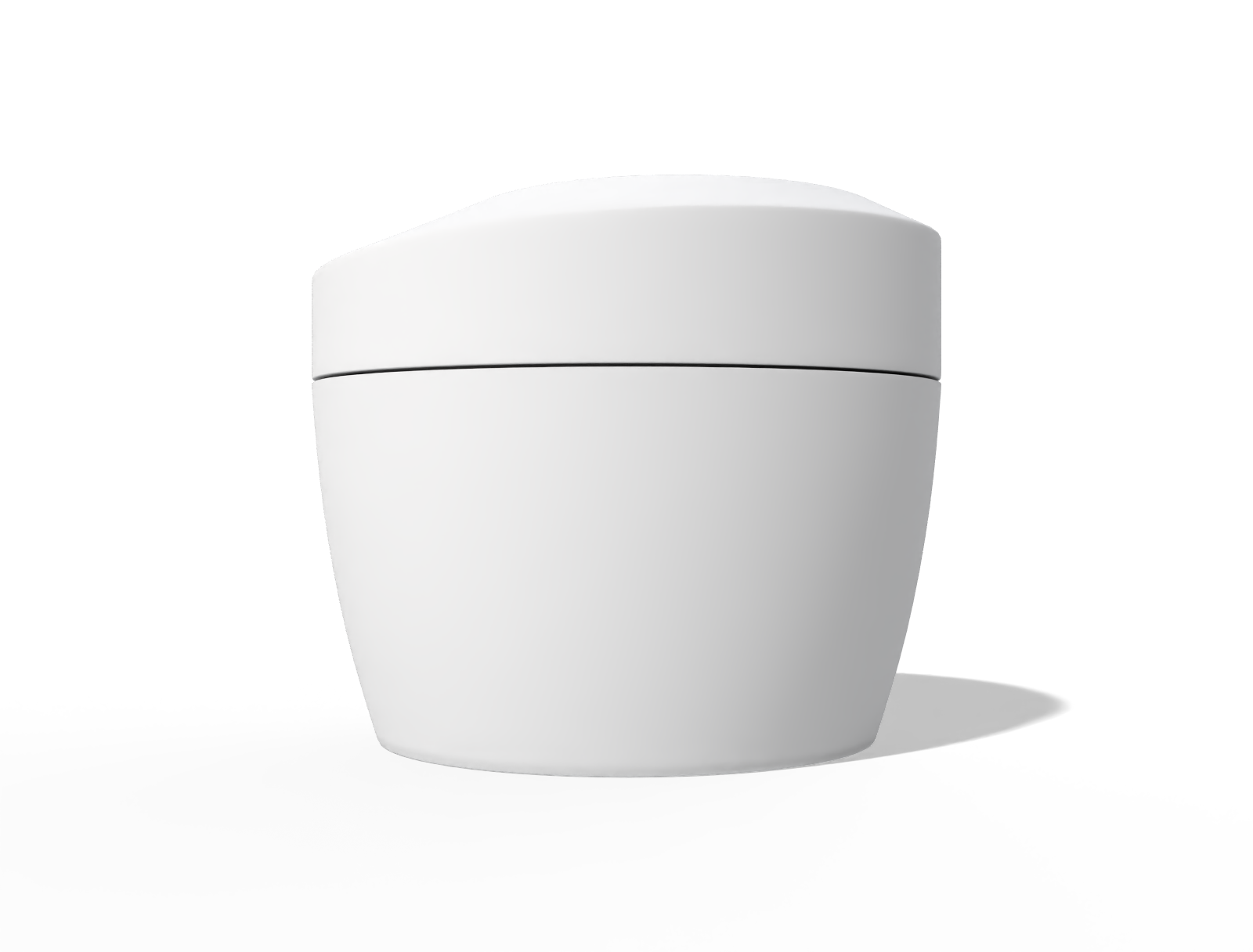 Cosmetic cream jar — Clear glossy plastic