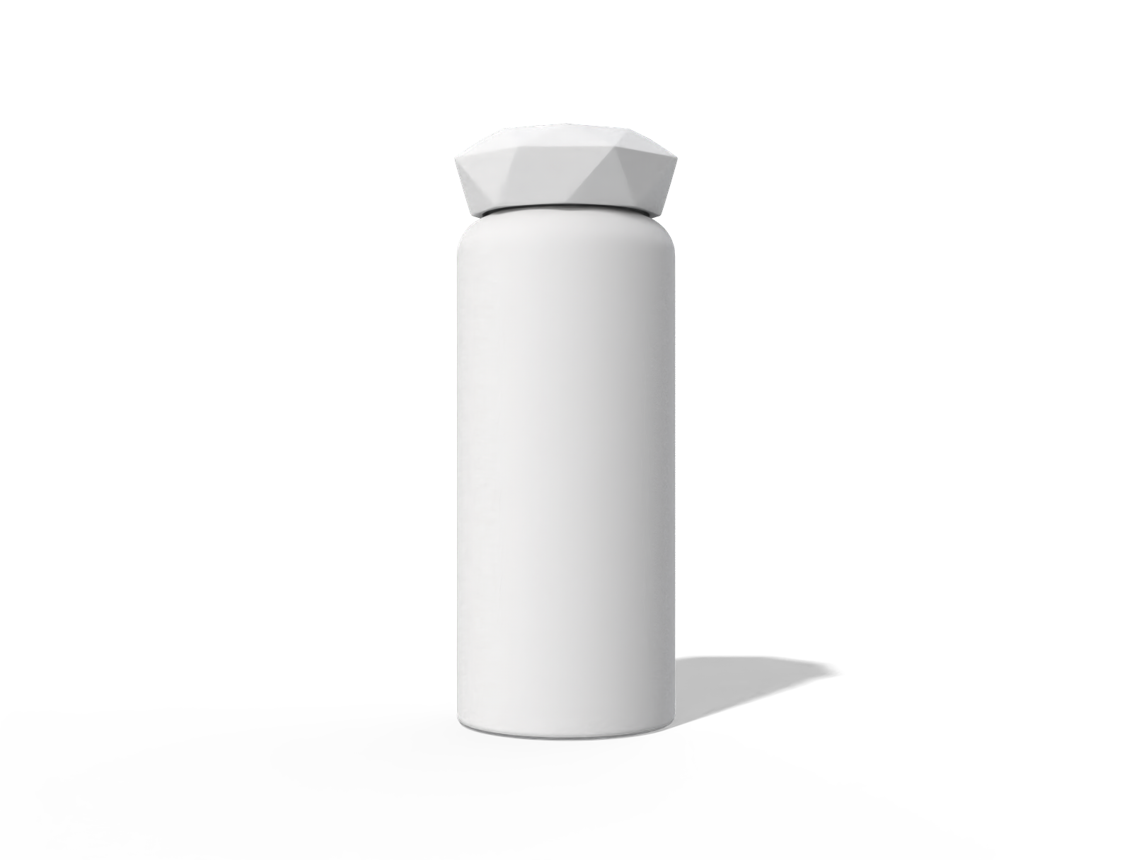 White bottle — Clear glossy plastic