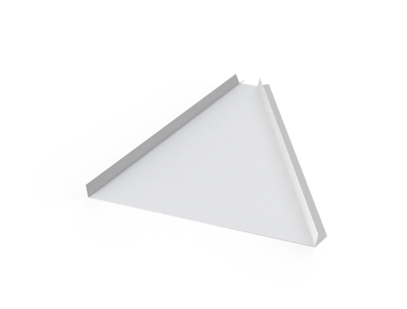 Triangle pizza box — White paperboard