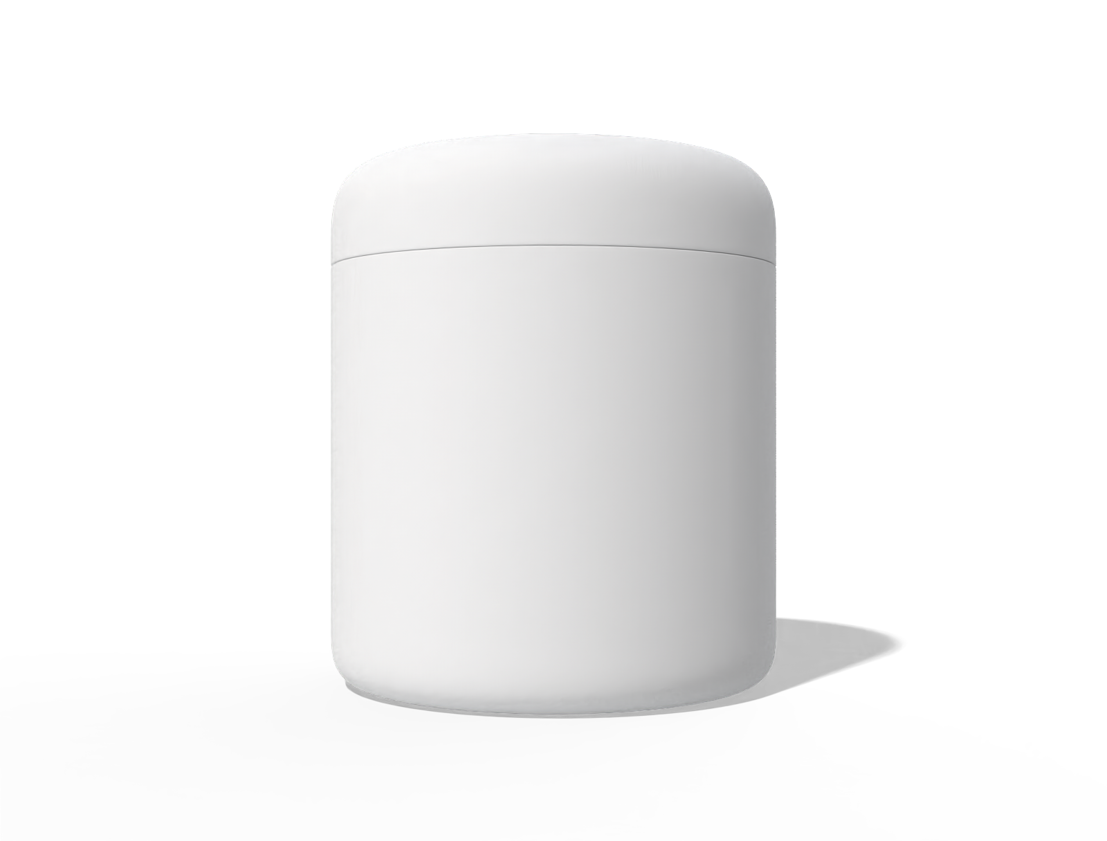 Round cosmetic jar — Glossy plastic