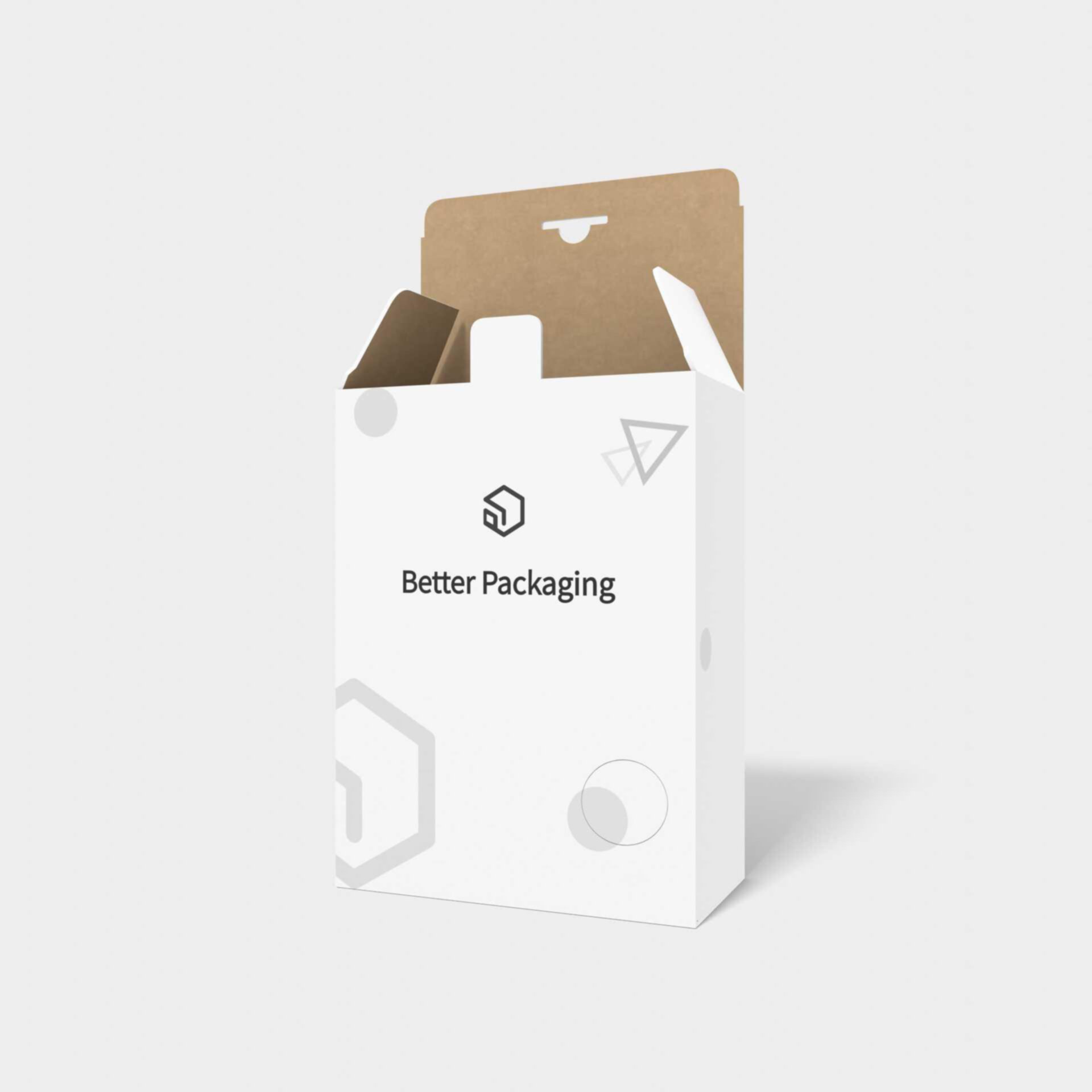 Double tray boxes double door with auto locks snap lock — White paperboard