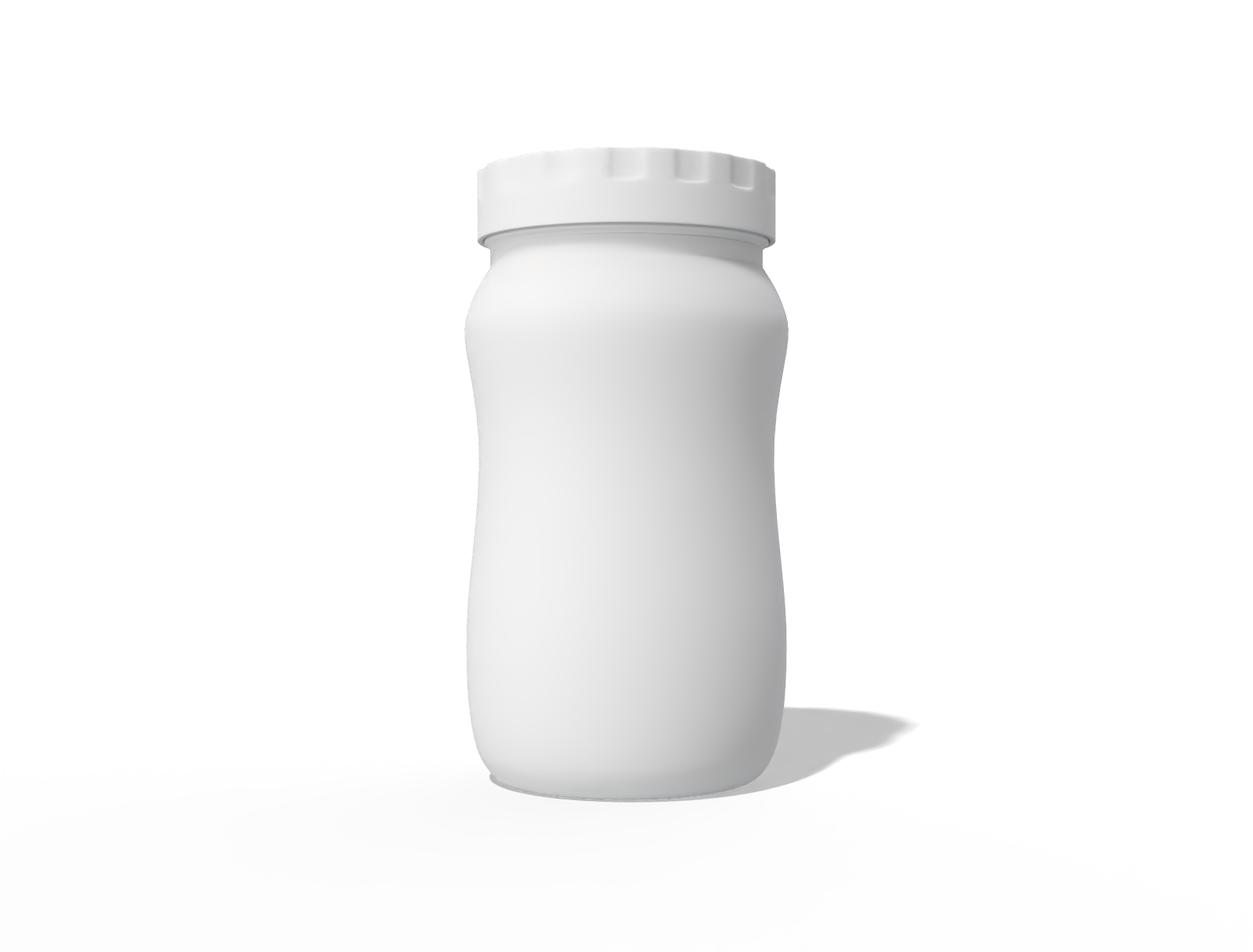Small plastic jar — Glossy glass