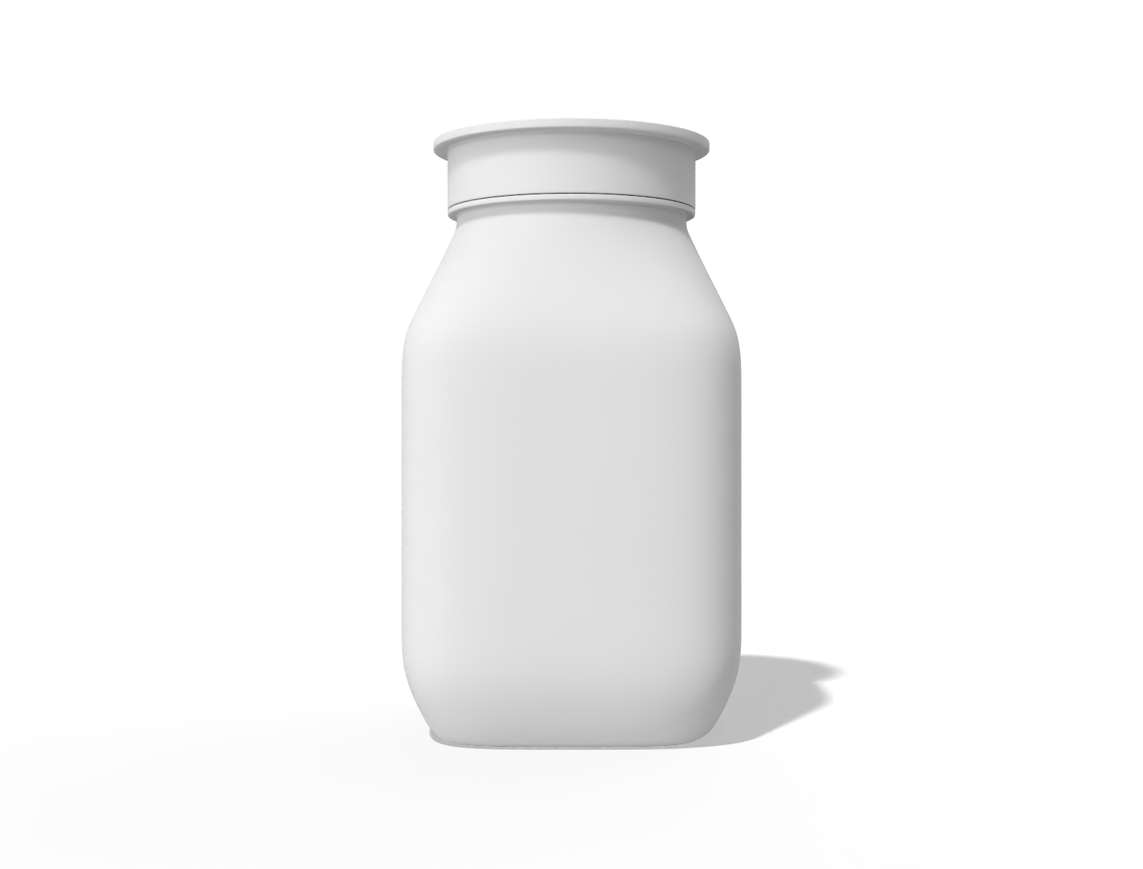 Plastic milk bottle — Clear glossy plastic
