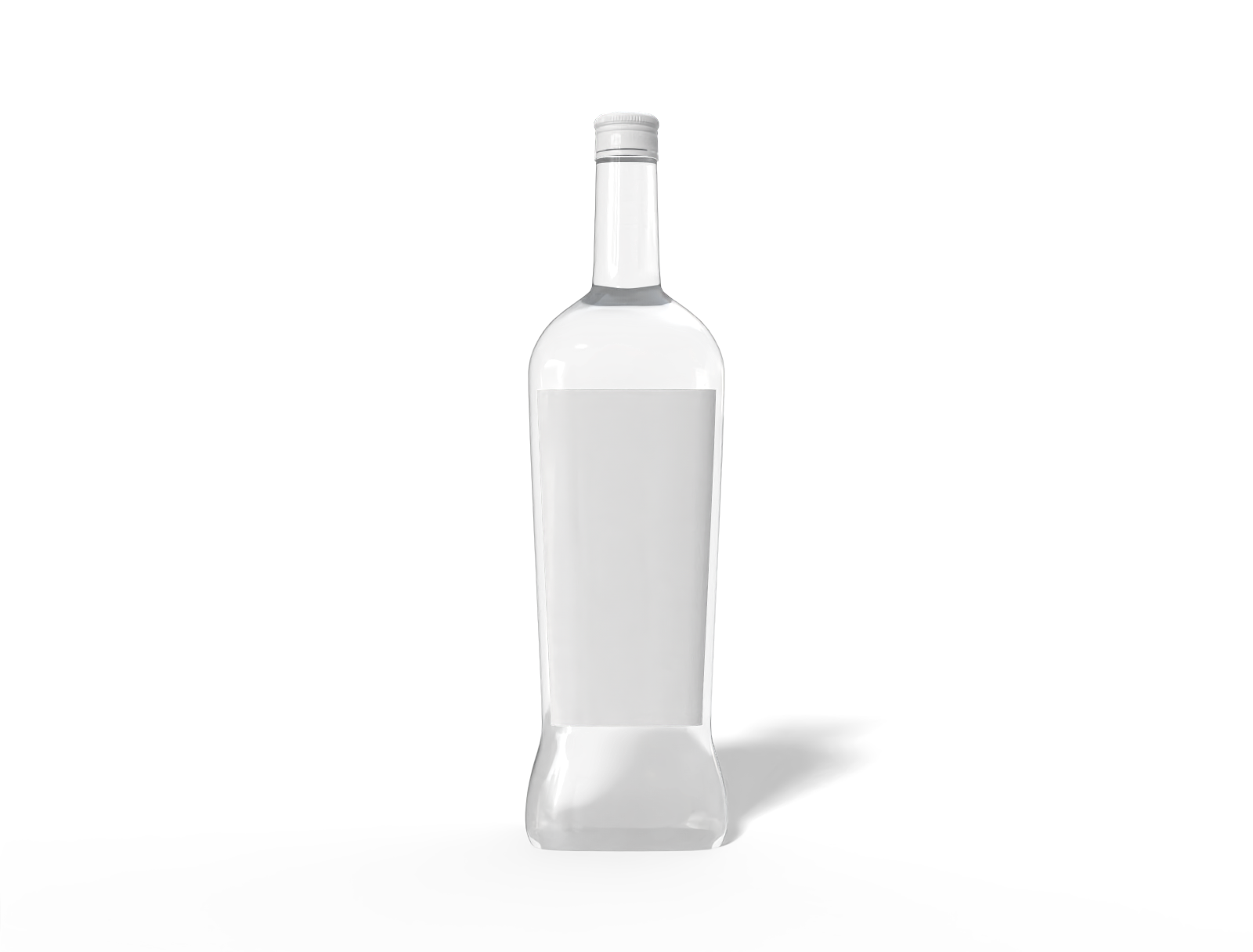 Bottles glass product label — Glossy glass