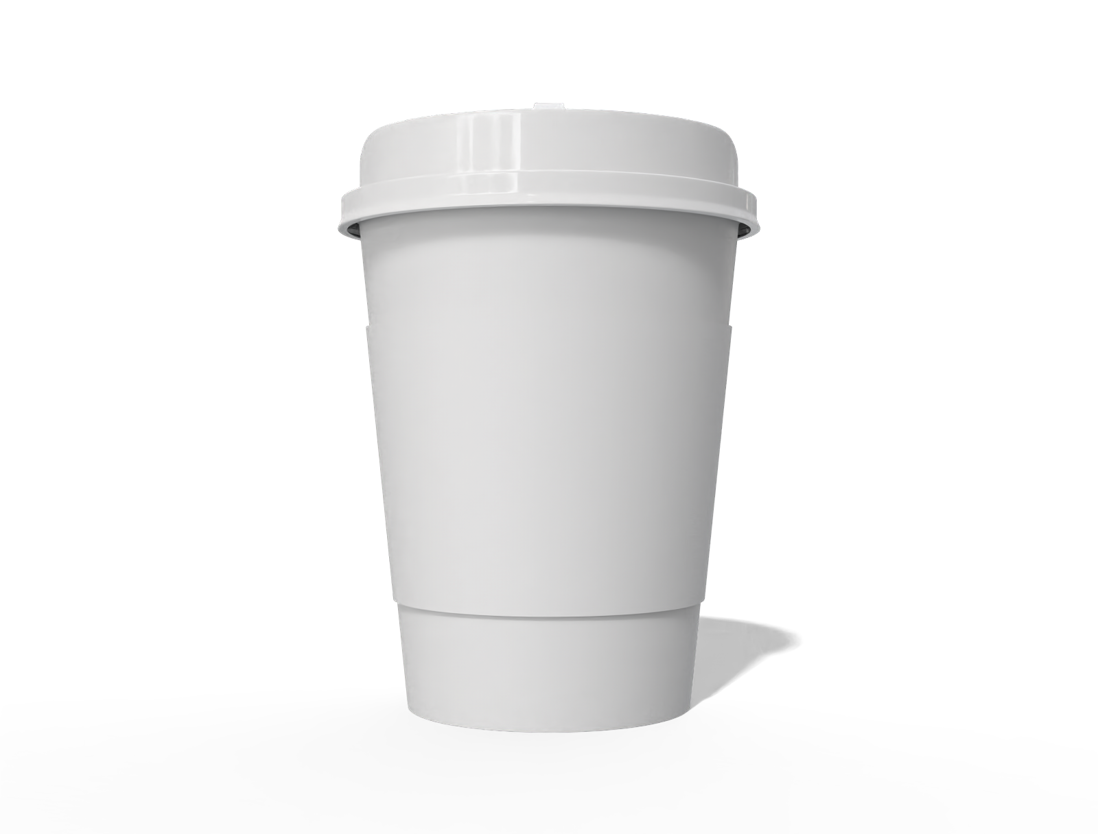 Paper coffee cup — White paperboard