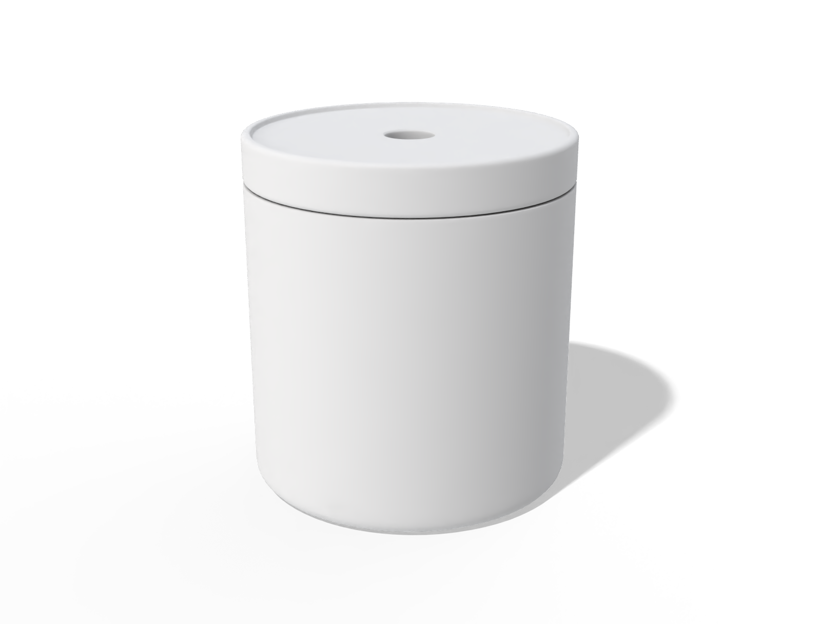 Cylindrical plastic jar — Clear glossy plastic
